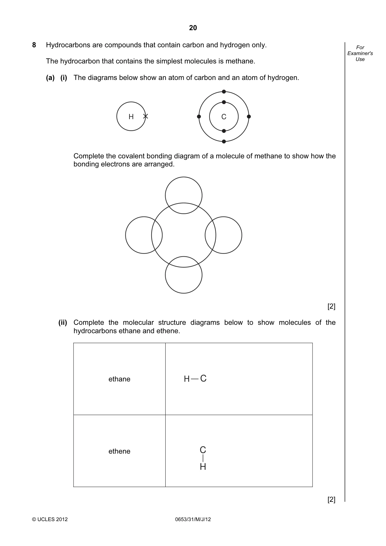 Cambridge IGCSE Science - Combined 0653 2012 May/June Paper 3 · Variant 1 question paper, page 20 of 24