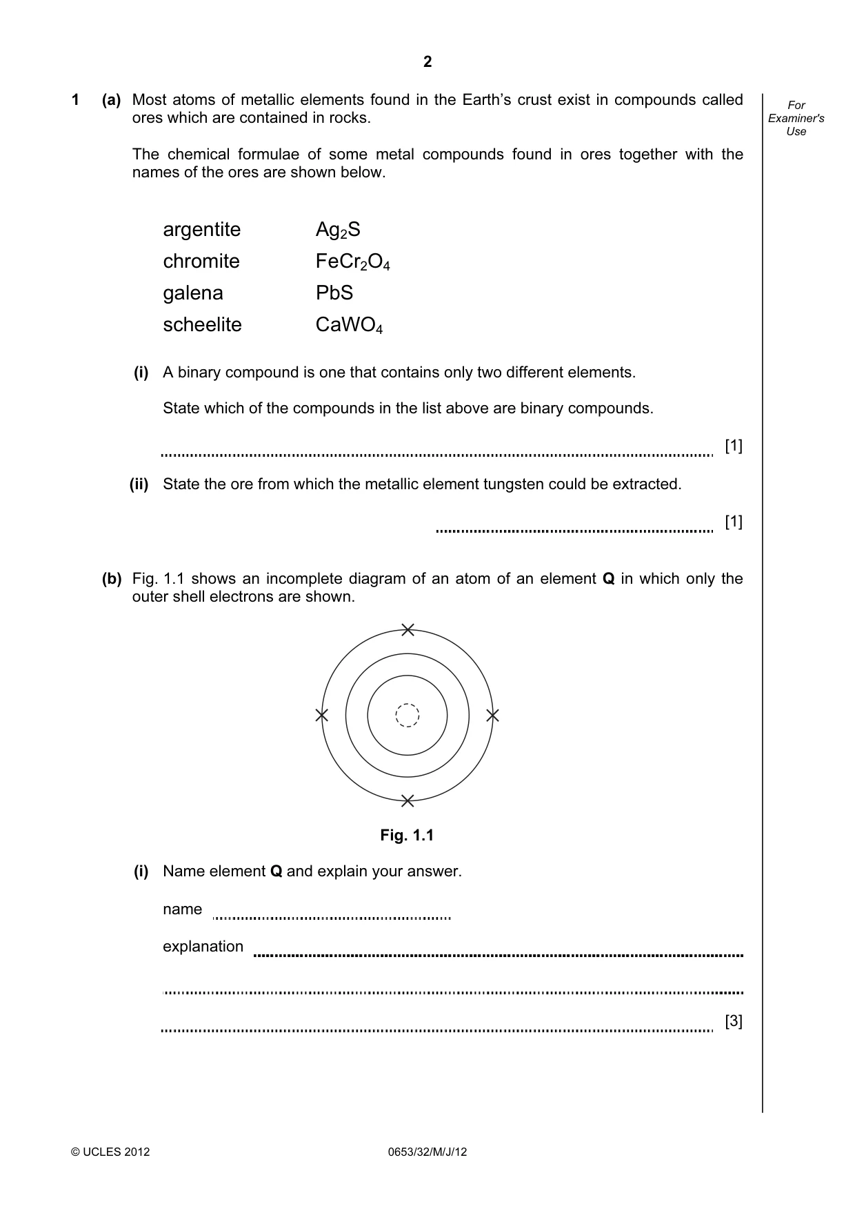 Cambridge IGCSE Science - Combined 0653 2012 May/June Paper 3 · Variant 2 question paper, page 2 of 20
