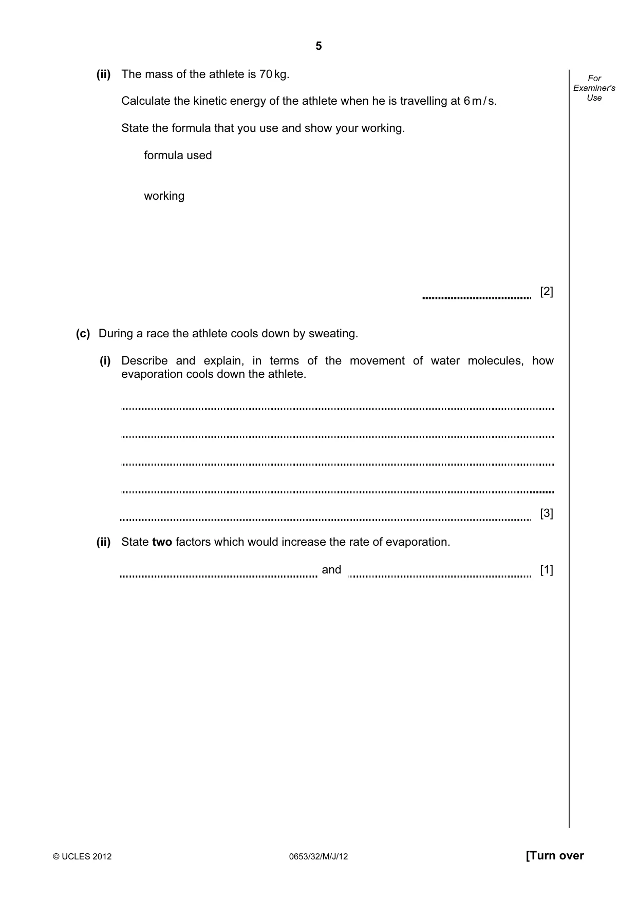 Cambridge IGCSE Science - Combined 0653 2012 May/June Paper 3 · Variant 2 question paper, page 5 of 20