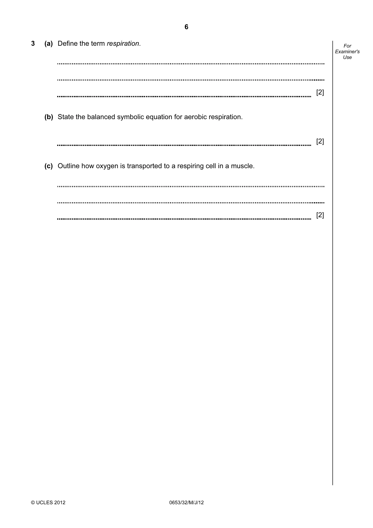 Cambridge IGCSE Science - Combined 0653 2012 May/June Paper 3 · Variant 2 question paper, page 6 of 20