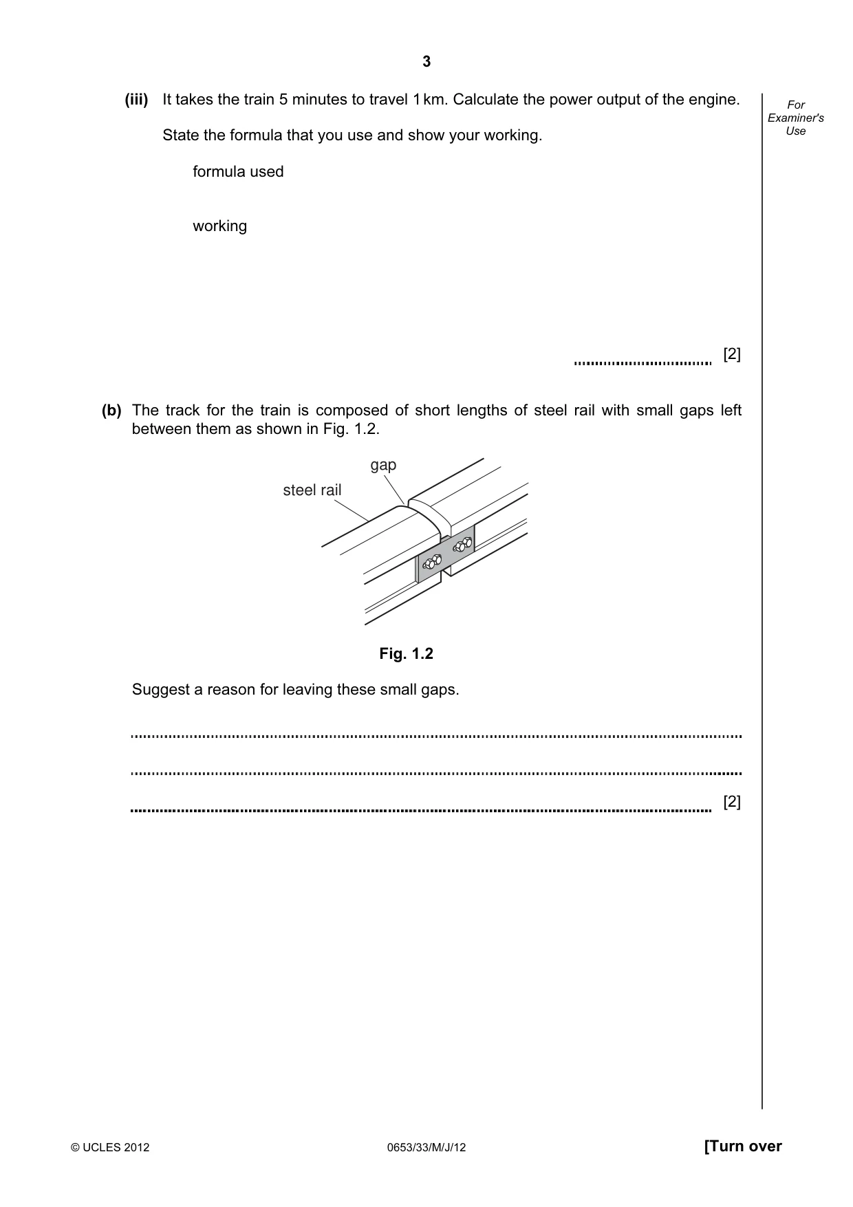 Cambridge IGCSE Science - Combined 0653 2012 May/June Paper 3 · Variant 3 question paper, page 3 of 24