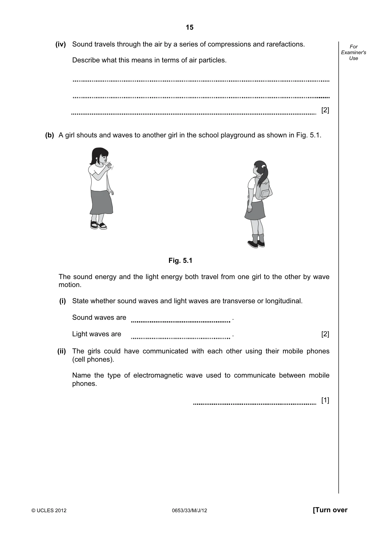 Cambridge IGCSE Science - Combined 0653 2012 May/June Paper 3 · Variant 3 question paper, page 15 of 24