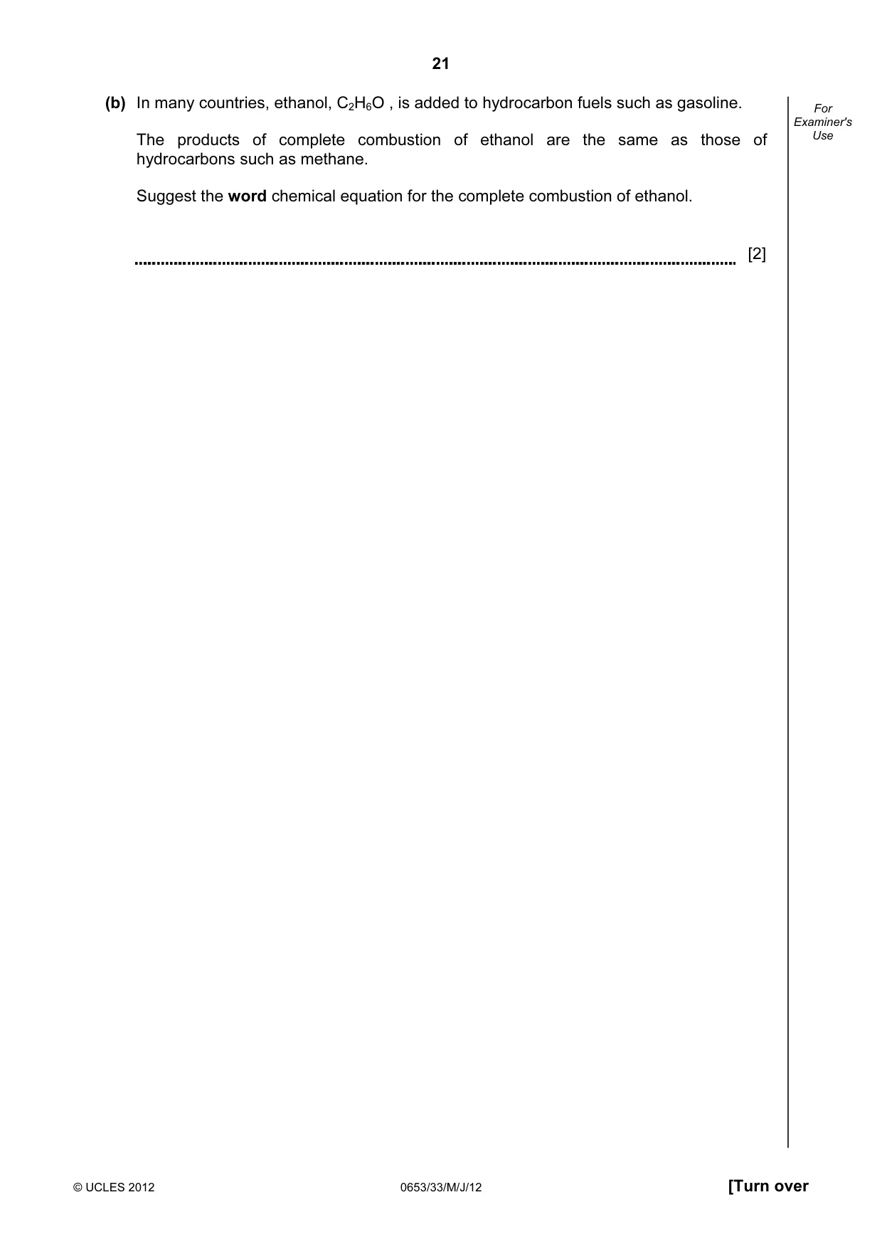 Cambridge IGCSE Science - Combined 0653 2012 May/June Paper 3 · Variant 3 question paper, page 21 of 24