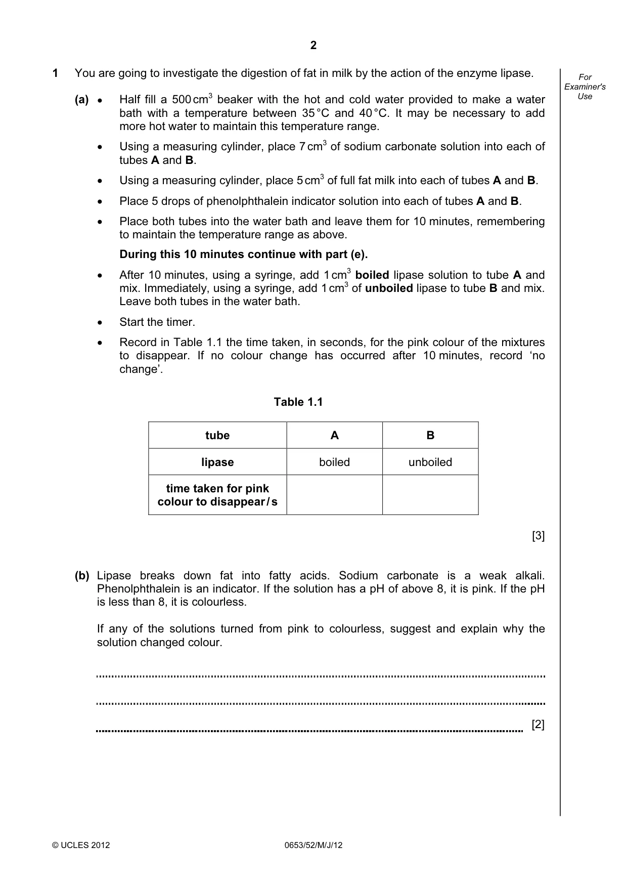 Cambridge IGCSE Science - Combined 0653 2012 May/June Paper 5 · Variant 2 question paper, page 2 of 12