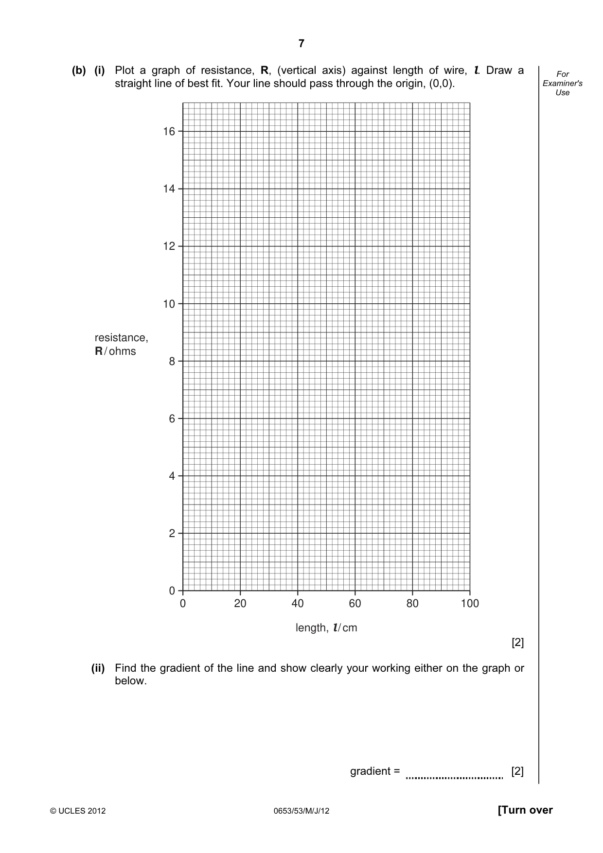 Cambridge IGCSE Science - Combined 0653 2012 May/June Paper 5 · Variant 3 question paper, page 7 of 12
