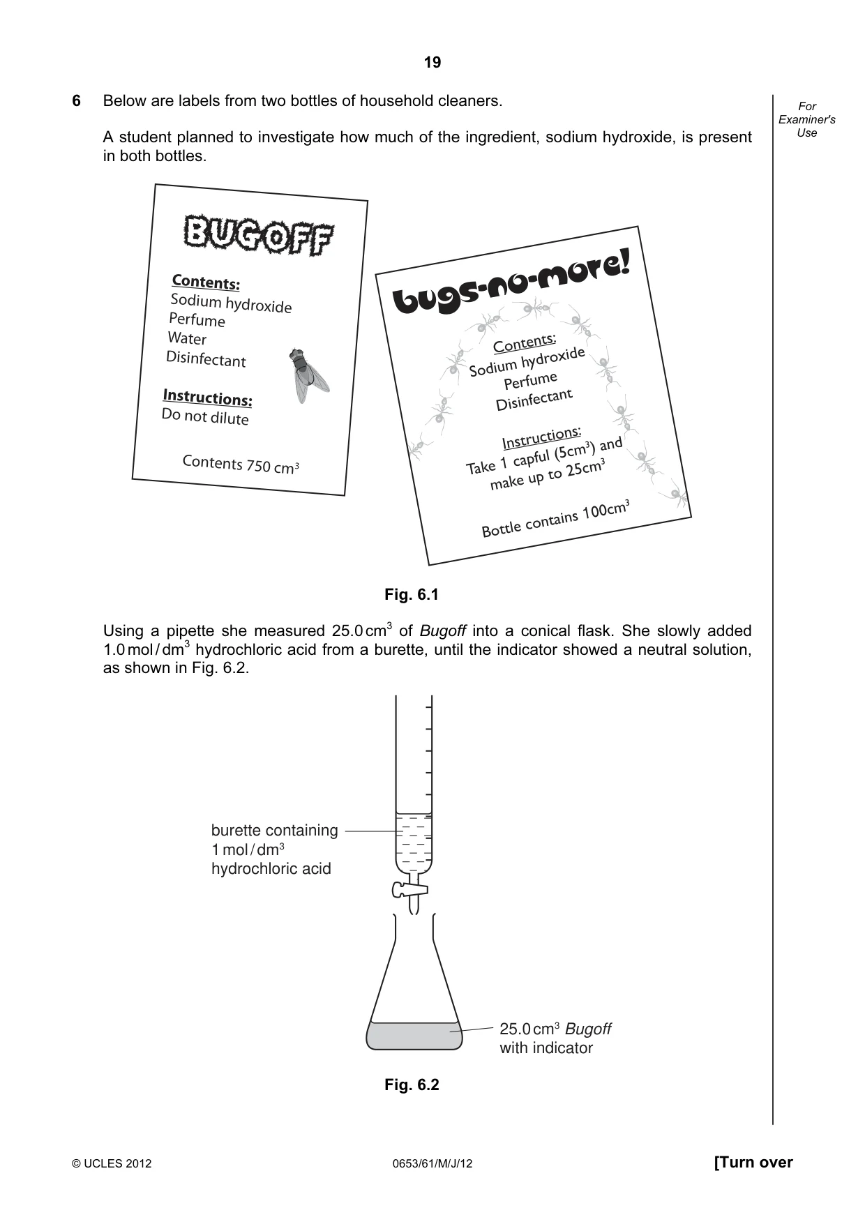 Cambridge IGCSE Science - Combined 0653 2012 May/June Paper 6 · Variant 1 question paper, page 19 of 24