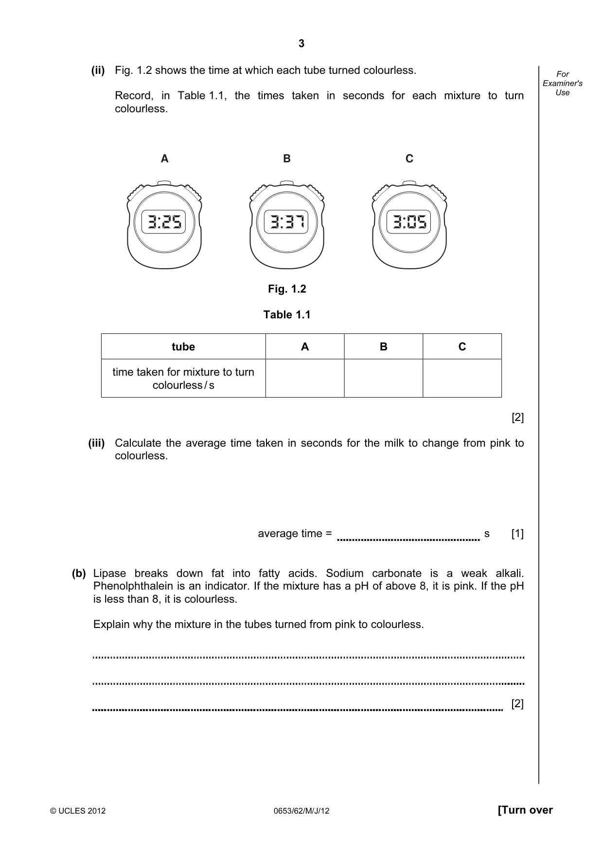 Cambridge IGCSE Science - Combined 0653 2012 May/June Paper 6 · Variant 2 question paper, page 3 of 20