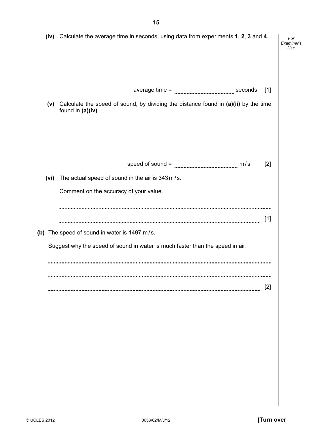 Cambridge IGCSE Science - Combined 0653 2012 May/June Paper 6 · Variant 2 question paper, page 15 of 20
