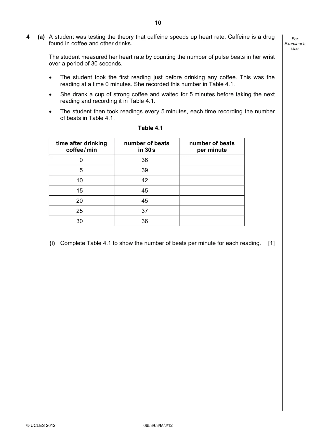 Cambridge IGCSE Science - Combined 0653 2012 May/June Paper 6 · Variant 3 question paper, page 10 of 20