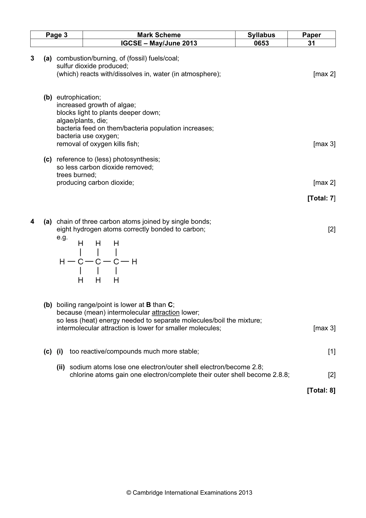 Mark scheme, page 3 of 7