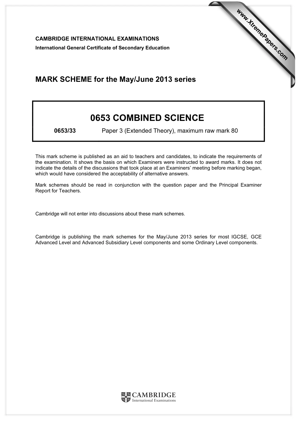 Mark scheme, page 1 of 7
