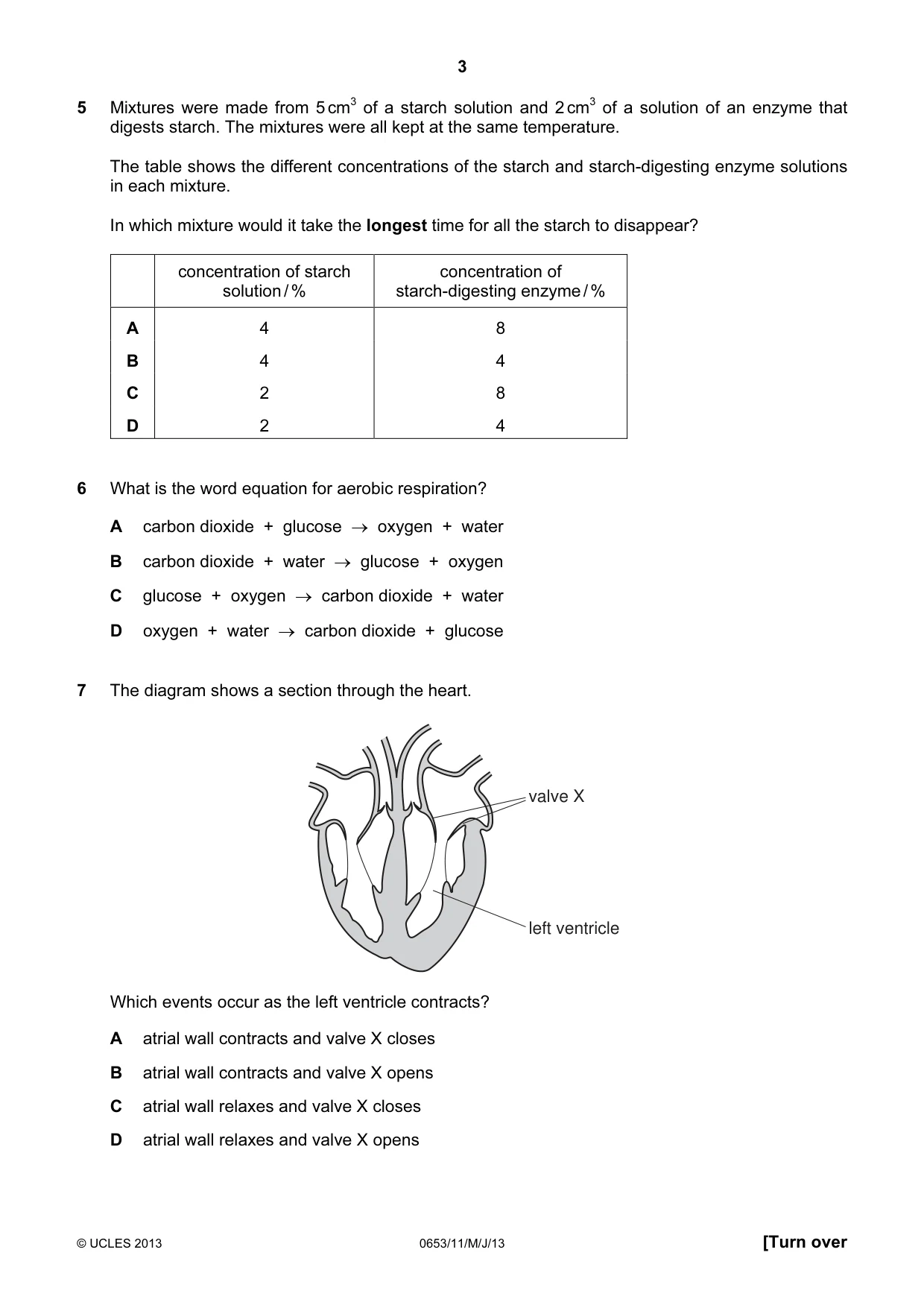 Cambridge IGCSE Science - Combined 0653 2013 May/June Paper 1 · Variant 1 question paper, page 3 of 16