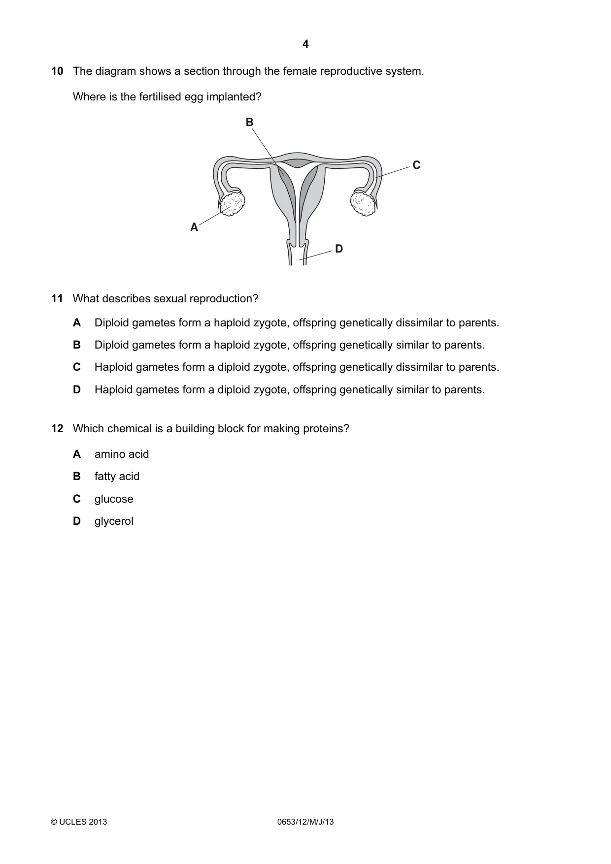 Cambridge IGCSE Science - Combined 0653 2013 May/June Paper 1 · Variant 2 question paper, page 4 of 16