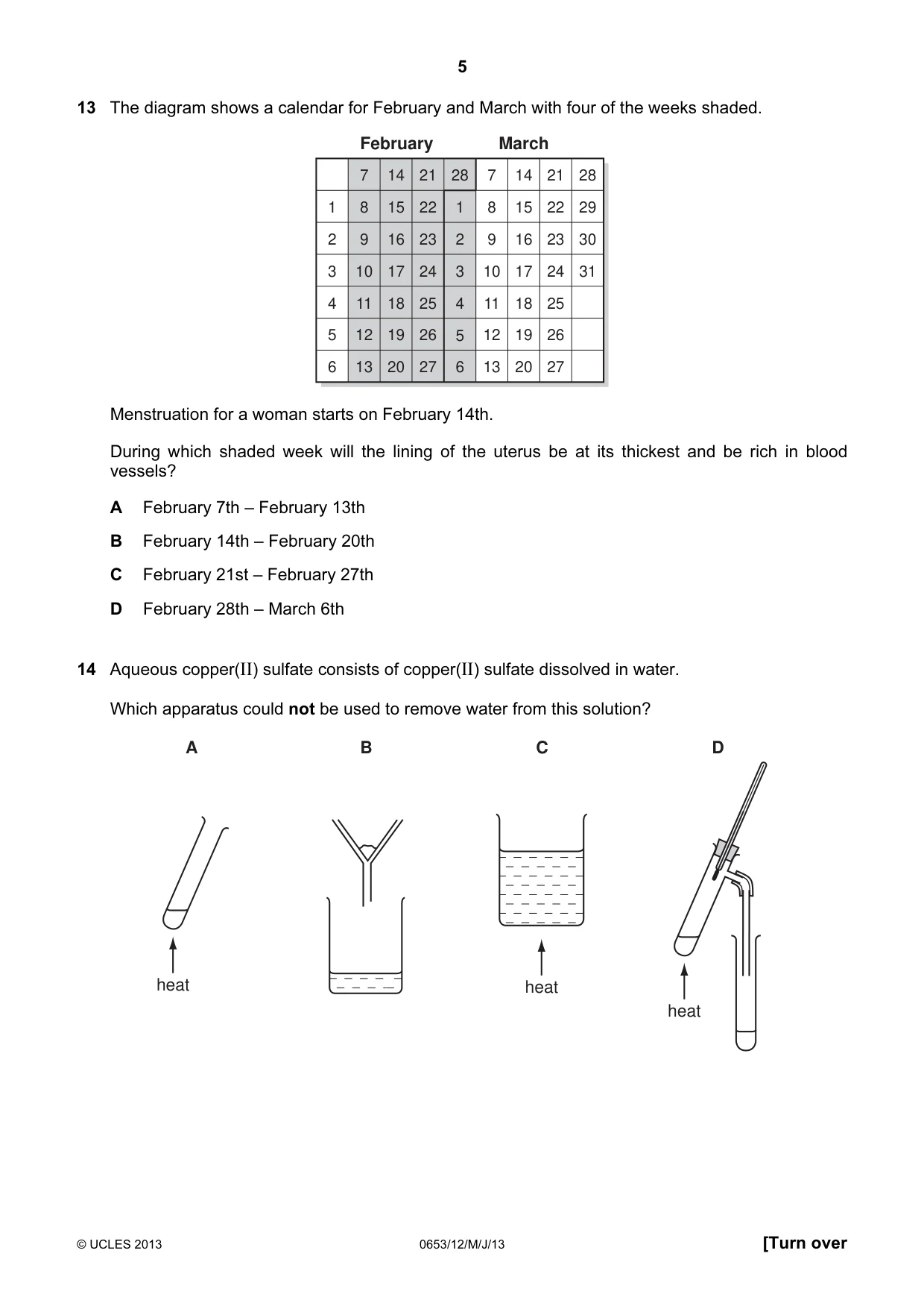Cambridge IGCSE Science - Combined 0653 2013 May/June Paper 1 · Variant 2 question paper, page 5 of 16
