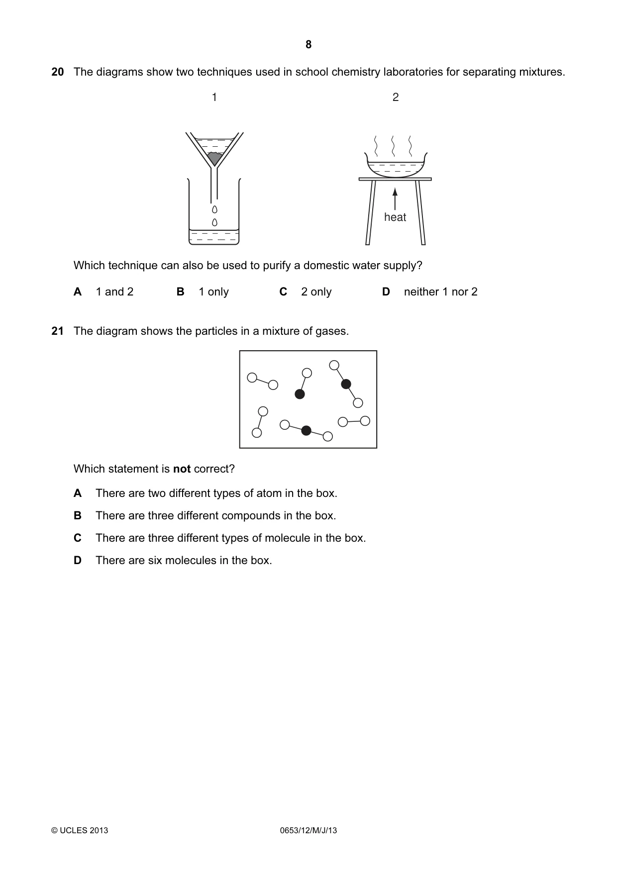Cambridge IGCSE Science - Combined 0653 2013 May/June Paper 1 · Variant 2 question paper, page 8 of 16