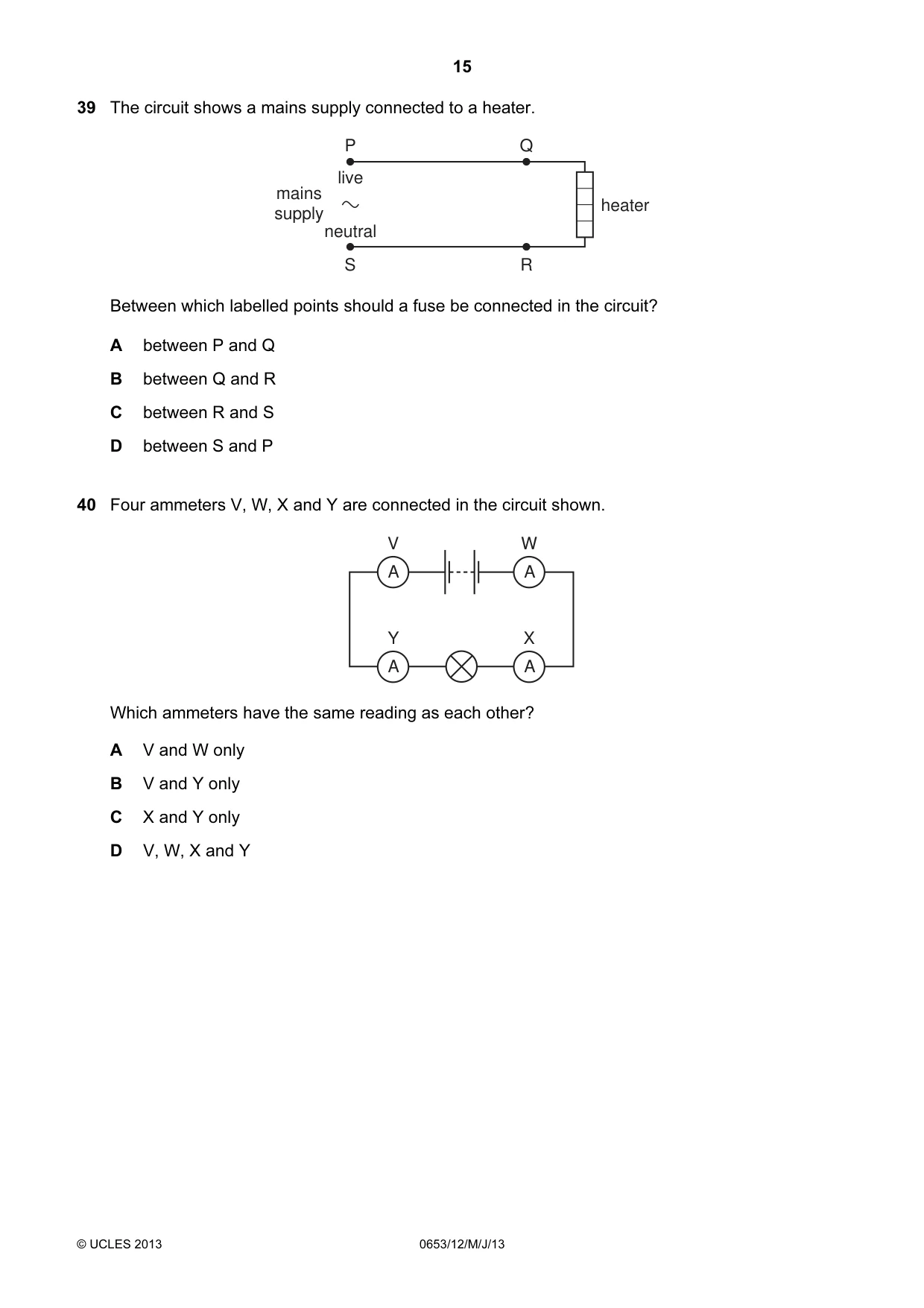 Cambridge IGCSE Science - Combined 0653 2013 May/June Paper 1 · Variant 2 question paper, page 15 of 16