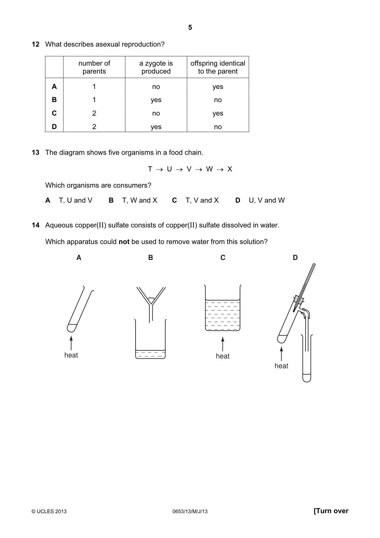 Cambridge IGCSE Science - Combined 0653 2013 May/June Paper 1 · Variant 3 question paper, page 5 of 20