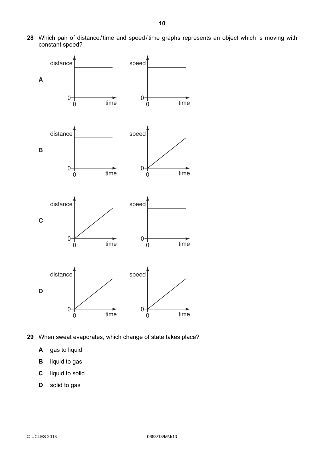 Cambridge IGCSE Science - Combined 0653 2013 May/June Paper 1 · Variant 3 question paper, page 10 of 20