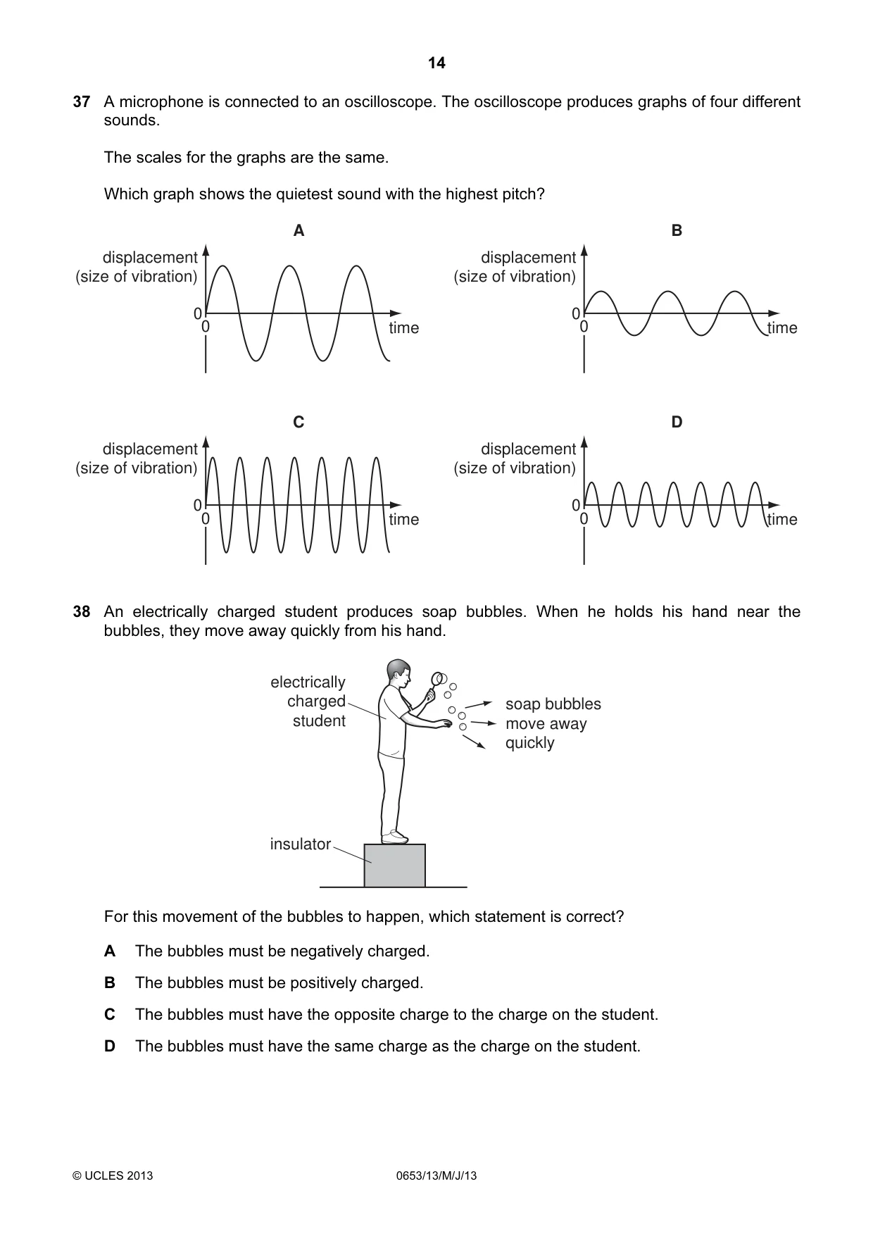 Cambridge IGCSE Science - Combined 0653 2013 May/June Paper 1 · Variant 3 question paper, page 14 of 20