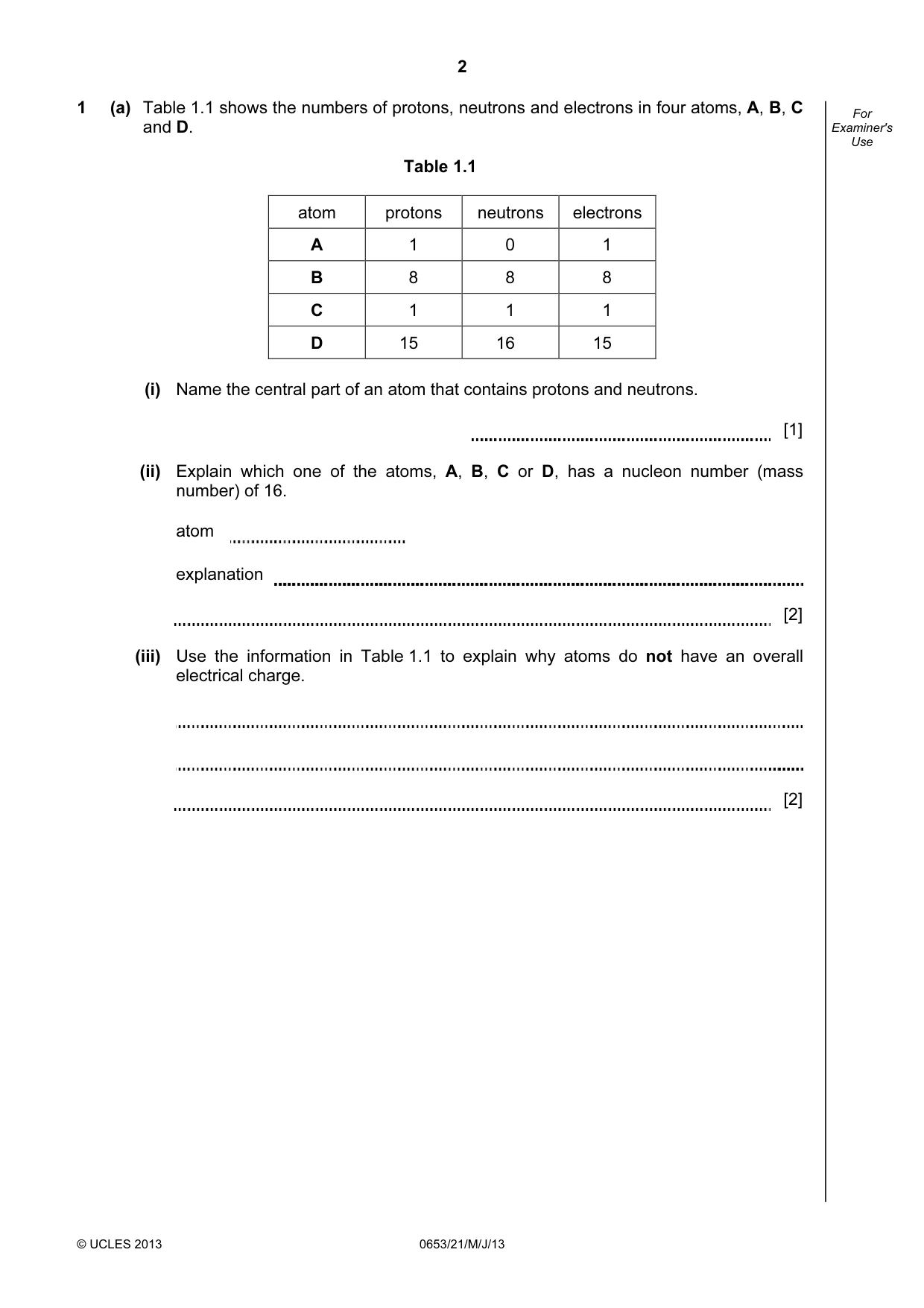 Cambridge IGCSE Science - Combined 0653 2013 May/June Paper 2 · Variant 1 question paper, page 2 of 24