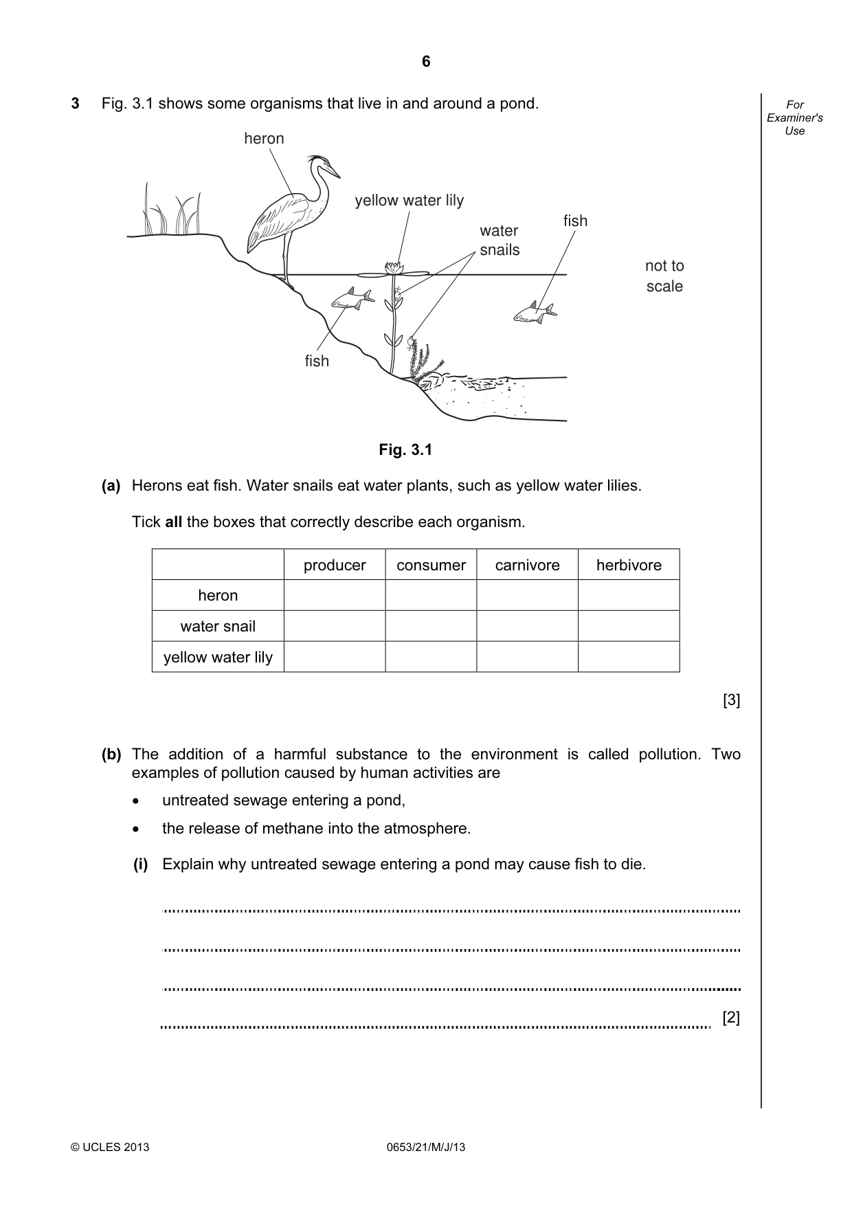 Cambridge IGCSE Science - Combined 0653 2013 May/June Paper 2 · Variant 1 question paper, page 6 of 24
