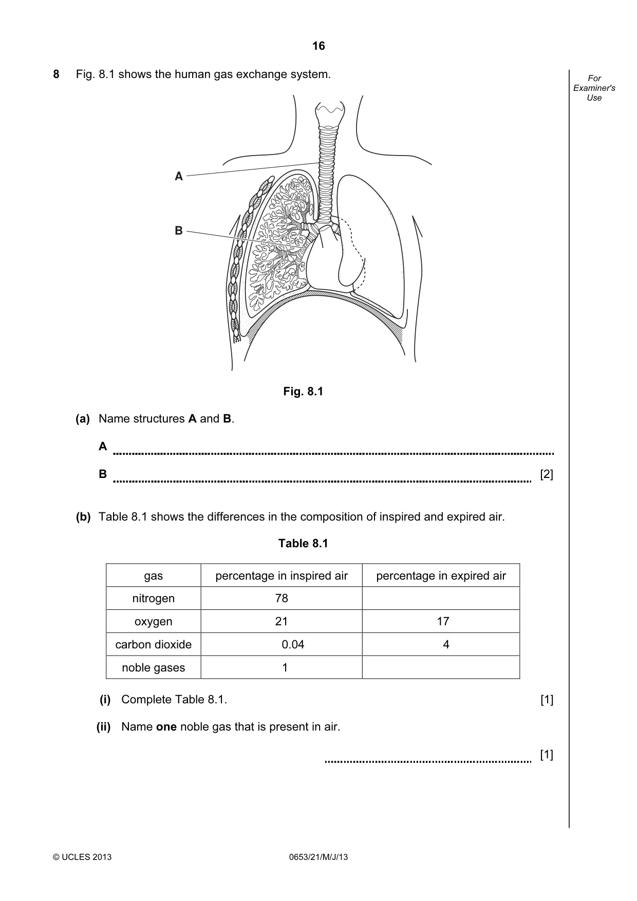 Cambridge IGCSE Science - Combined 0653 2013 May/June Paper 2 · Variant 1 question paper, page 16 of 24