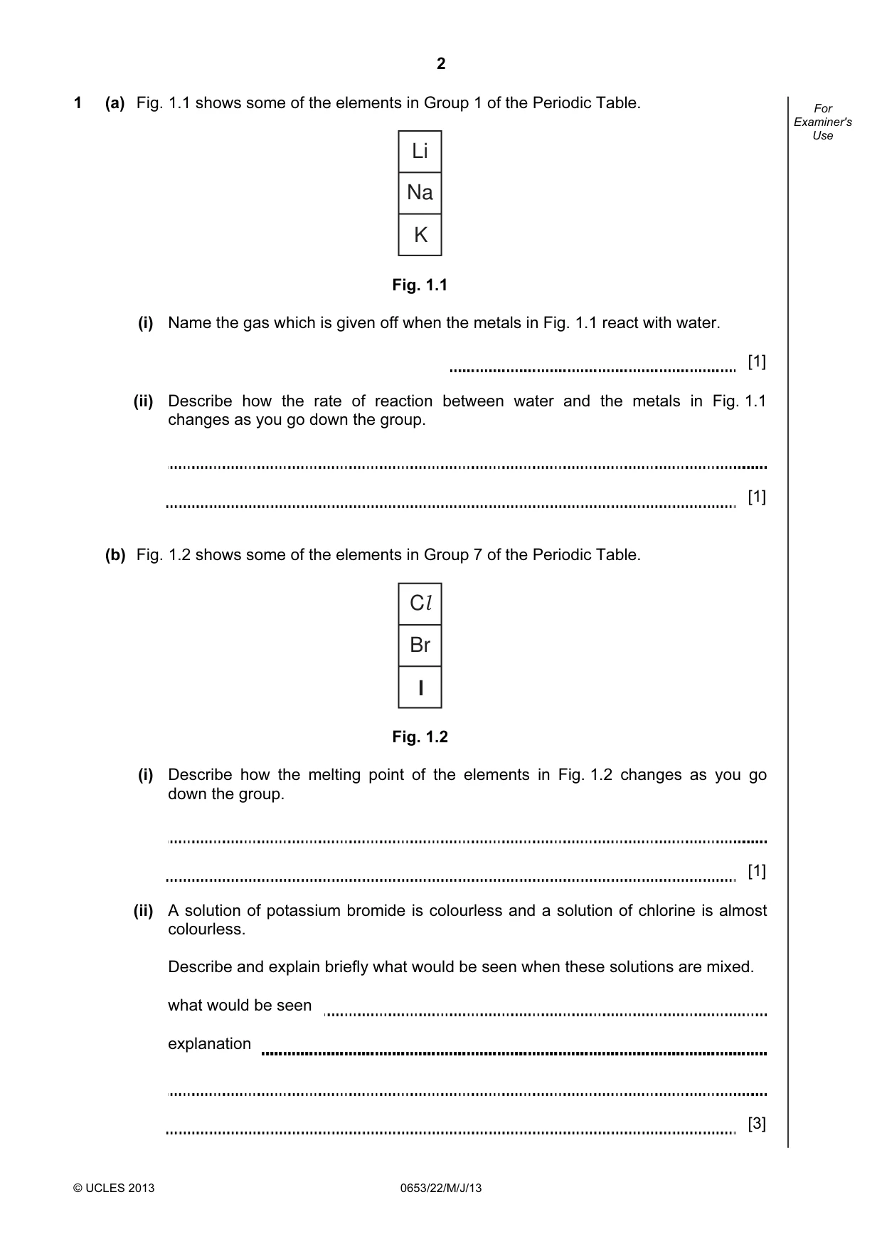 Cambridge IGCSE Science - Combined 0653 2013 May/June Paper 2 · Variant 2 question paper, page 2 of 20
