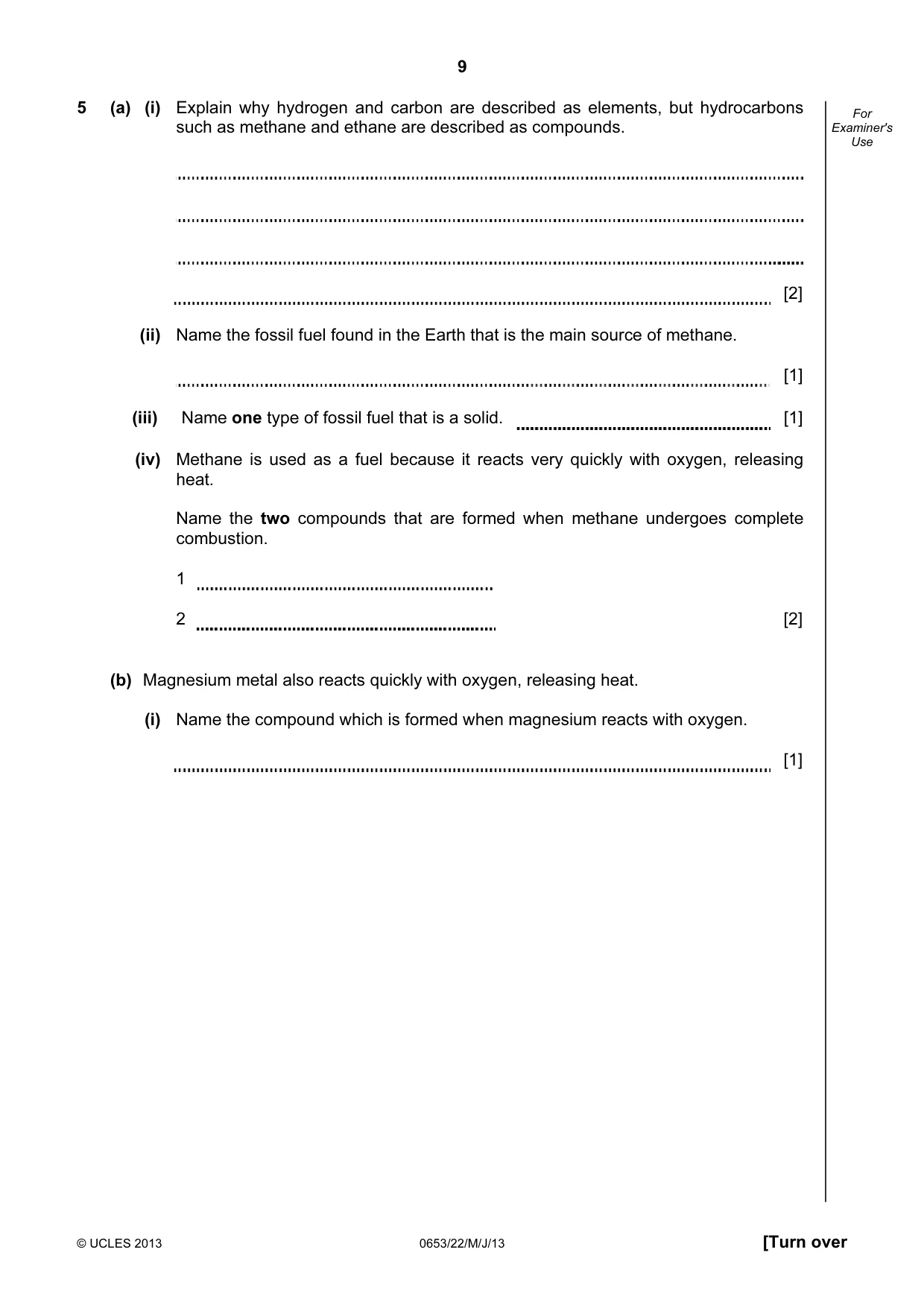 Cambridge IGCSE Science - Combined 0653 2013 May/June Paper 2 · Variant 2 question paper, page 9 of 20