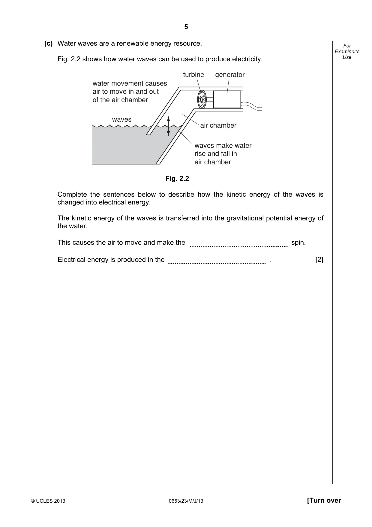 Cambridge IGCSE Science - Combined 0653 2013 May/June Paper 2 · Variant 3 question paper, page 5 of 24