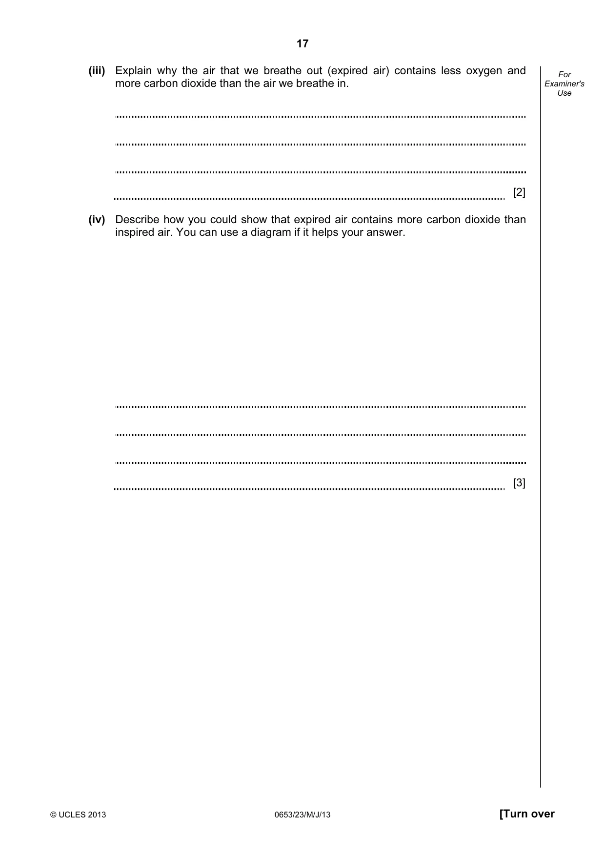 Cambridge IGCSE Science - Combined 0653 2013 May/June Paper 2 · Variant 3 question paper, page 17 of 24