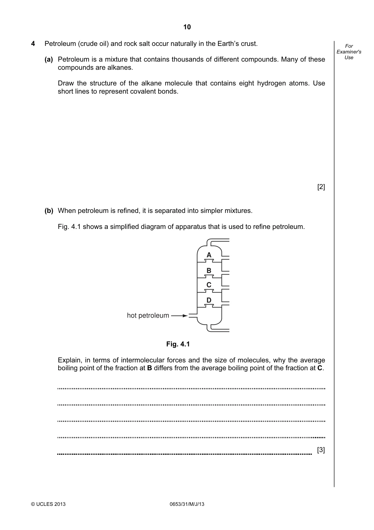Cambridge IGCSE Science - Combined 0653 2013 May/June Paper 3 · Variant 1 question paper, page 10 of 28