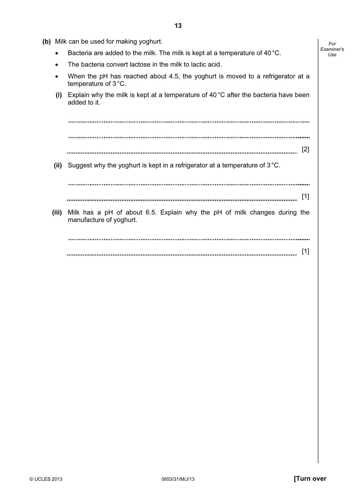Cambridge IGCSE Science - Combined 0653 2013 May/June Paper 3 · Variant 1 question paper, page 13 of 28