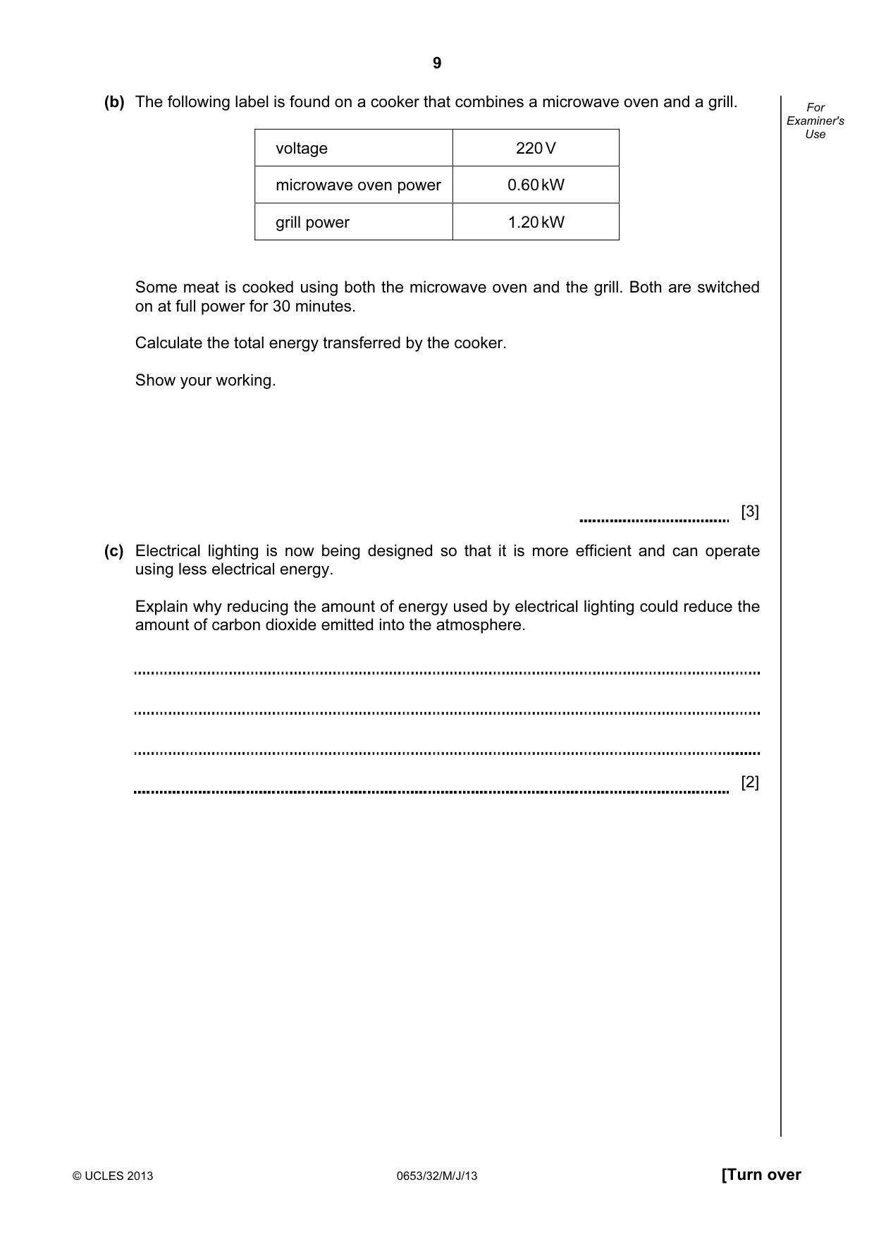 Cambridge IGCSE Science - Combined 0653 2013 May/June Paper 3 · Variant 2 question paper, page 9 of 24