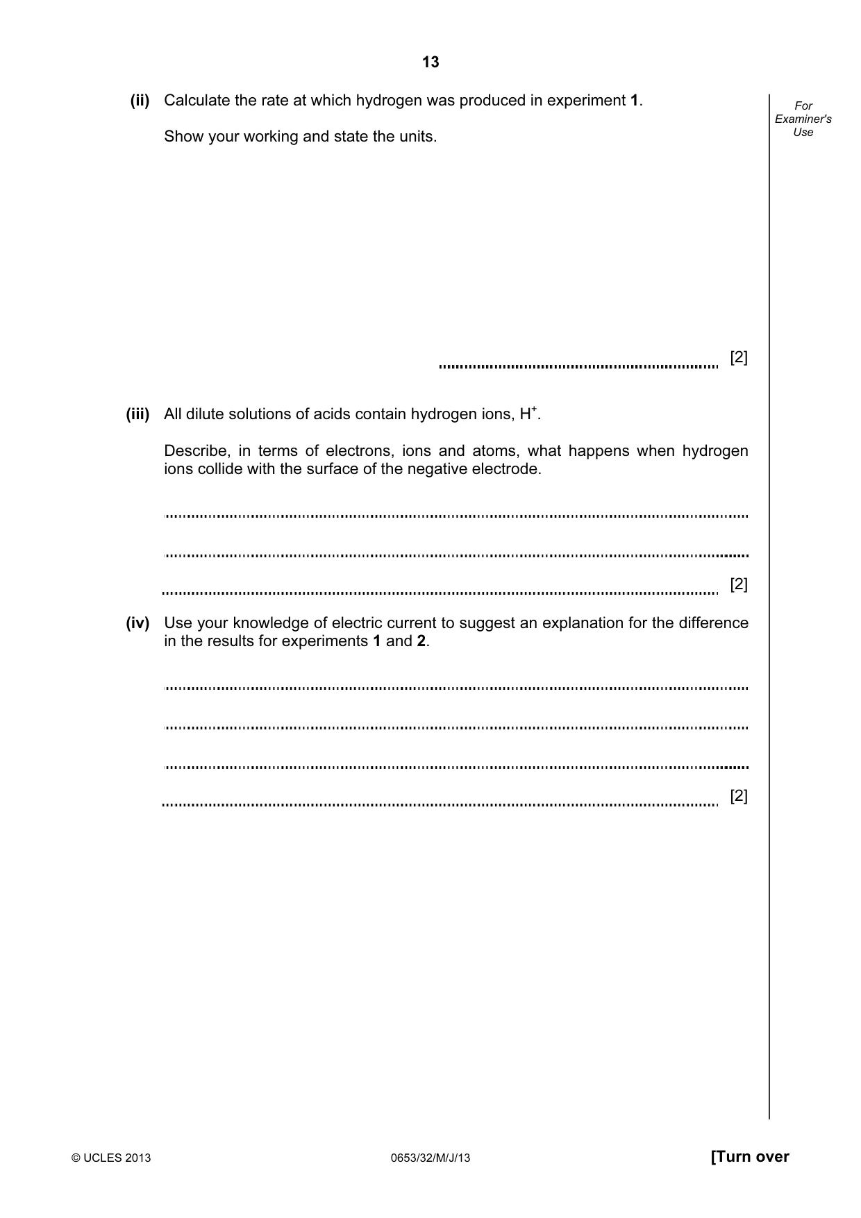 Cambridge IGCSE Science - Combined 0653 2013 May/June Paper 3 · Variant 2 question paper, page 13 of 24