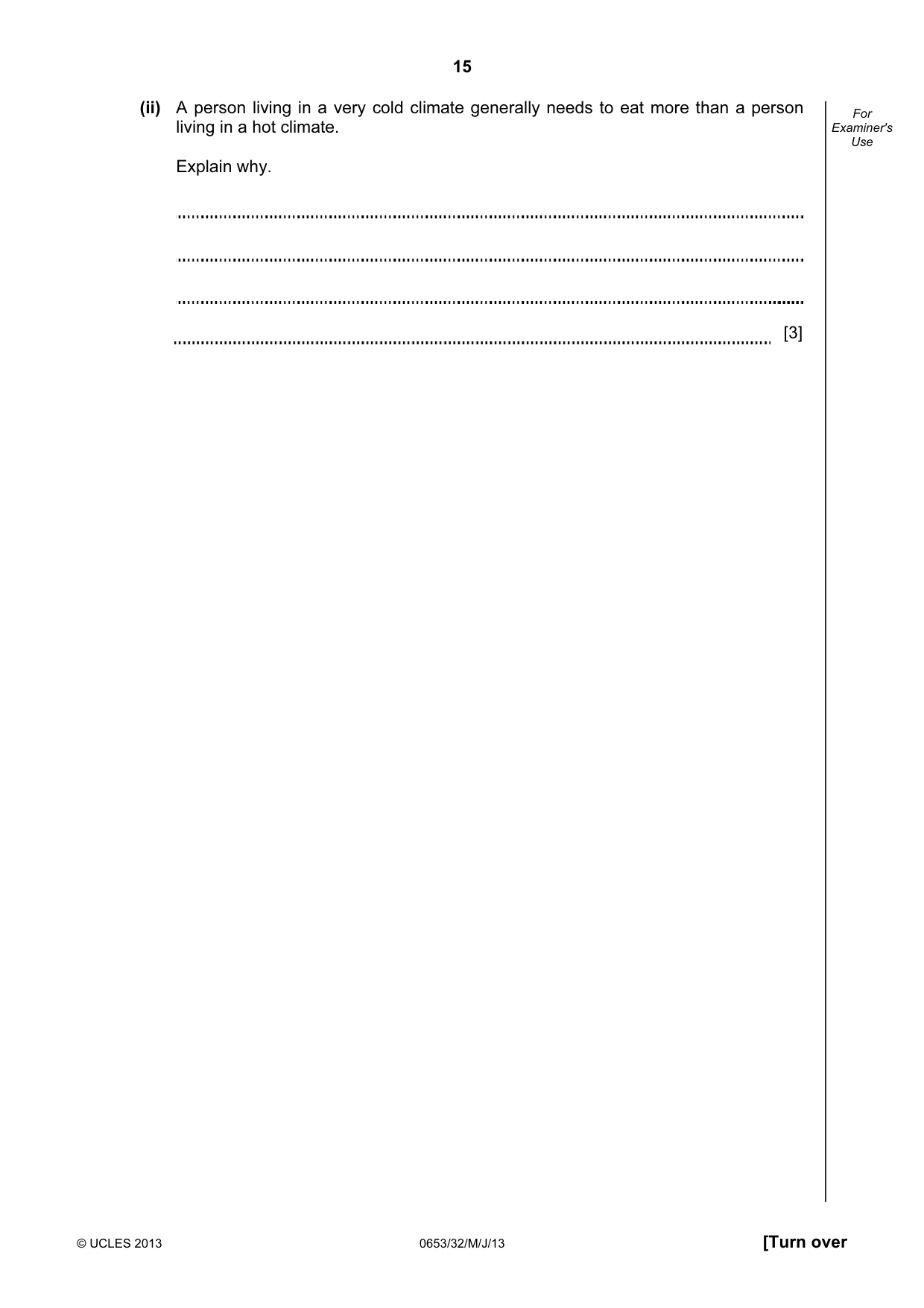 Cambridge IGCSE Science - Combined 0653 2013 May/June Paper 3 · Variant 2 question paper, page 15 of 24