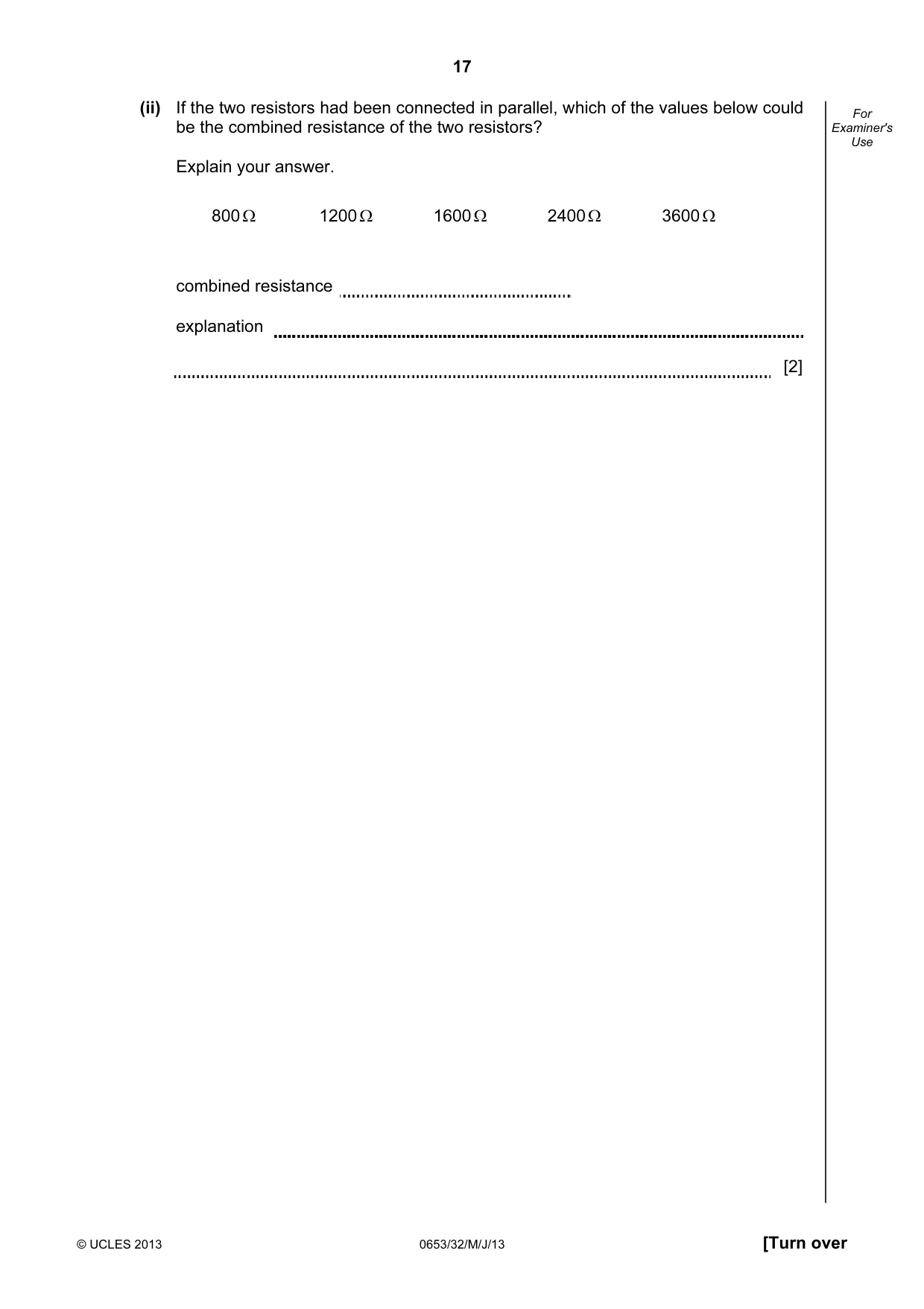 Cambridge IGCSE Science - Combined 0653 2013 May/June Paper 3 · Variant 2 question paper, page 17 of 24