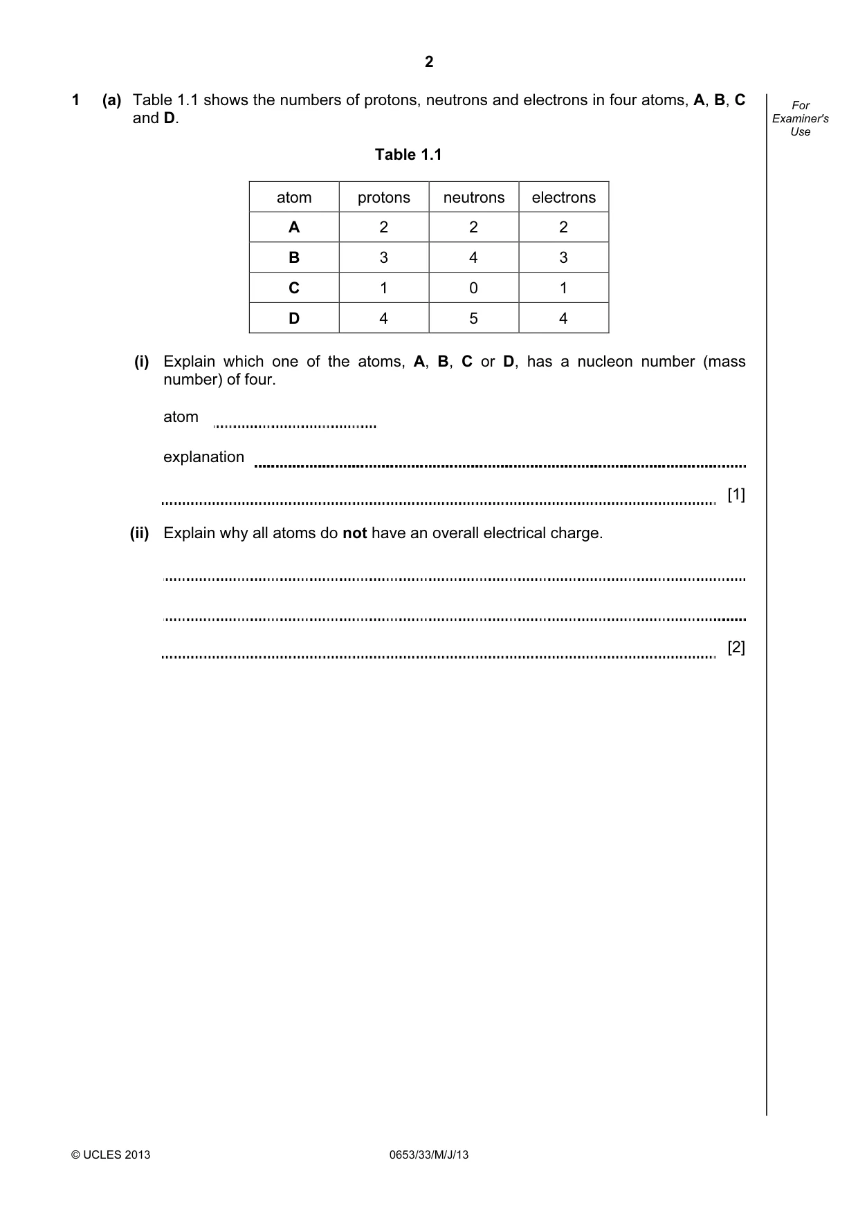 Cambridge IGCSE Science - Combined 0653 2013 May/June Paper 3 · Variant 3 question paper, page 2 of 28