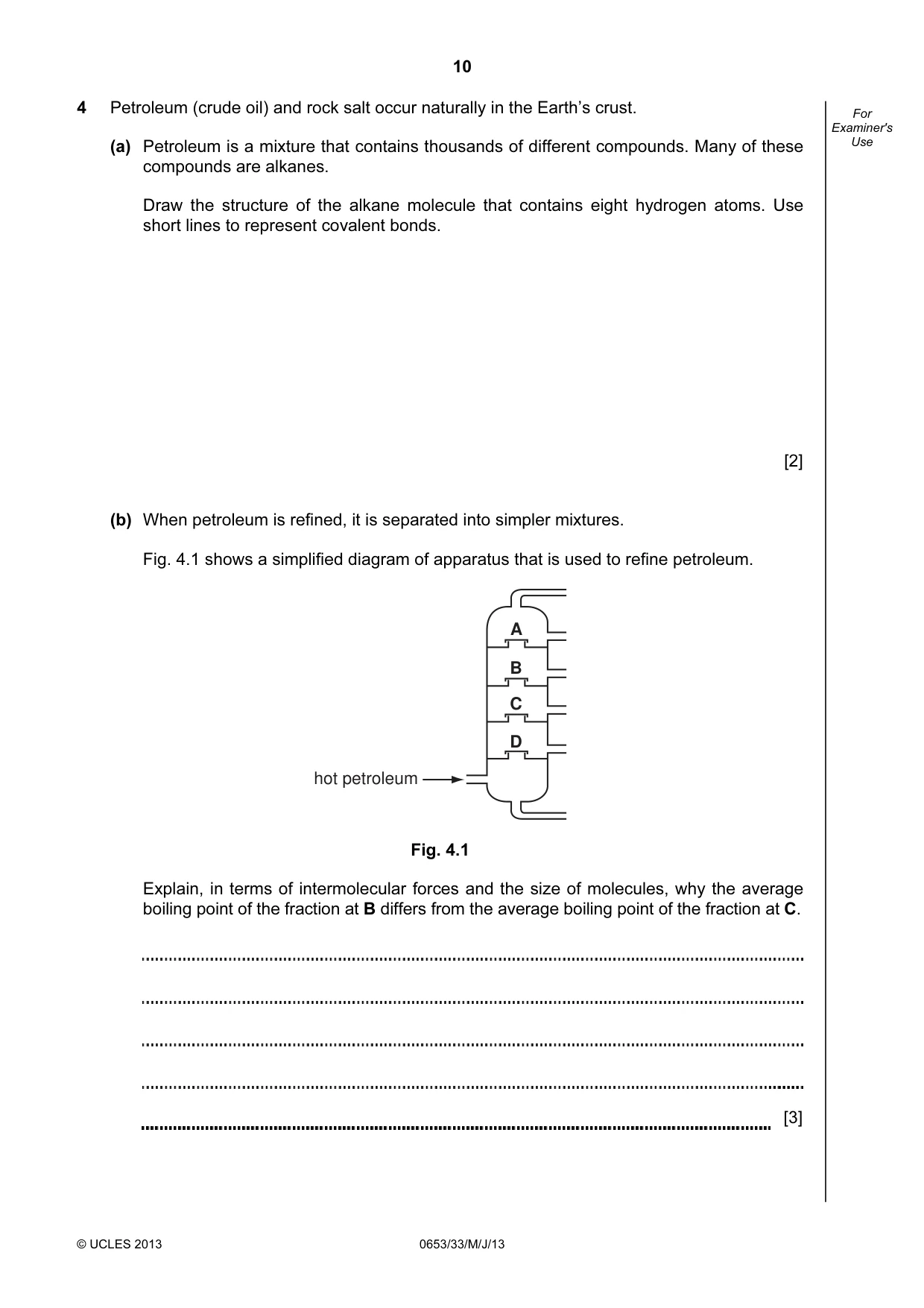 Cambridge IGCSE Science - Combined 0653 2013 May/June Paper 3 · Variant 3 question paper, page 10 of 28
