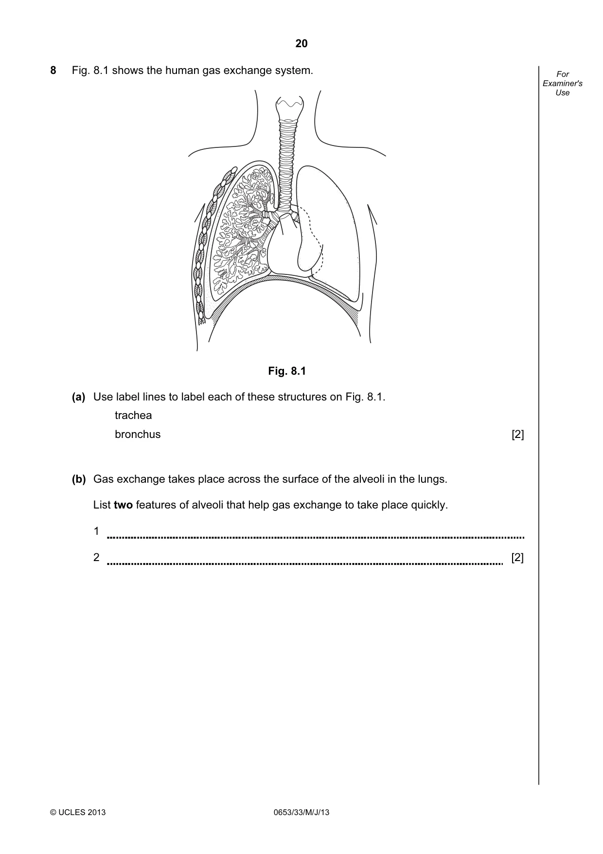 Cambridge IGCSE Science - Combined 0653 2013 May/June Paper 3 · Variant 3 question paper, page 20 of 28