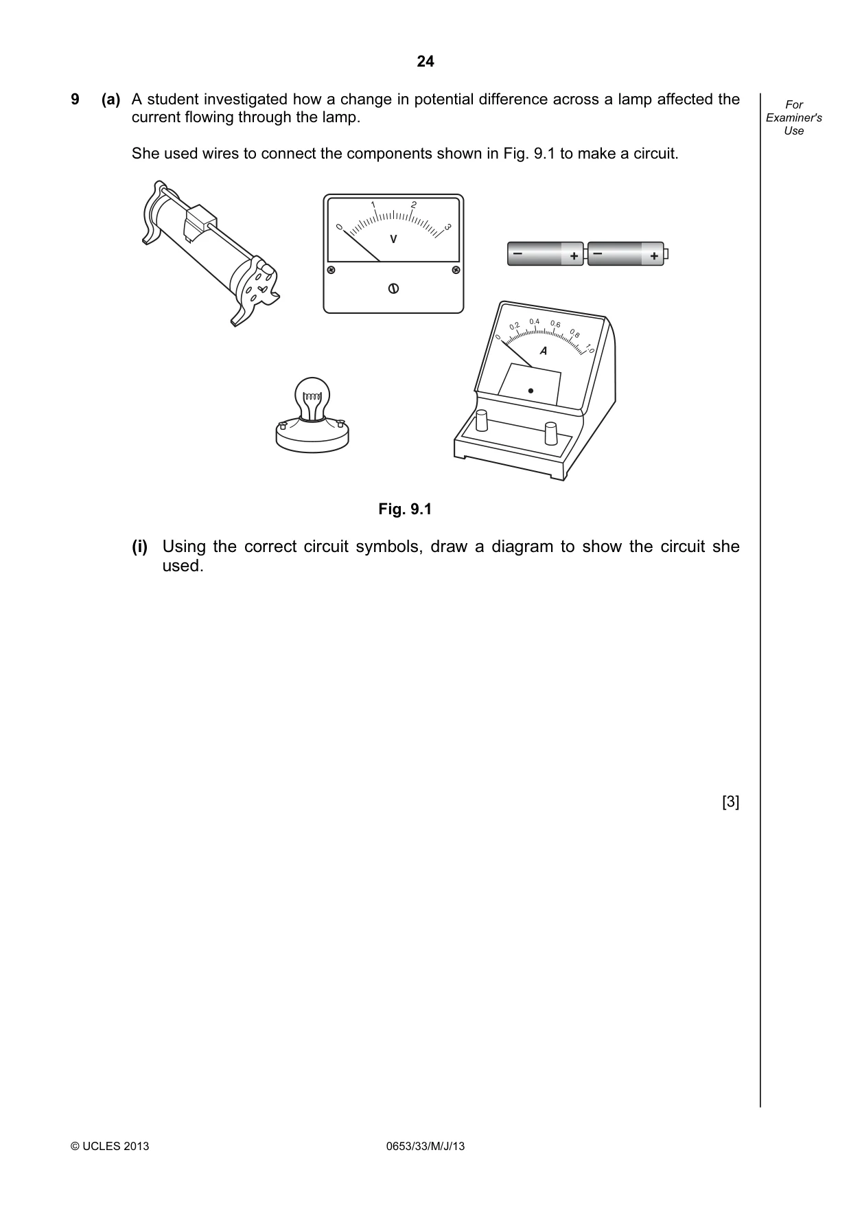 Cambridge IGCSE Science - Combined 0653 2013 May/June Paper 3 · Variant 3 question paper, page 24 of 28