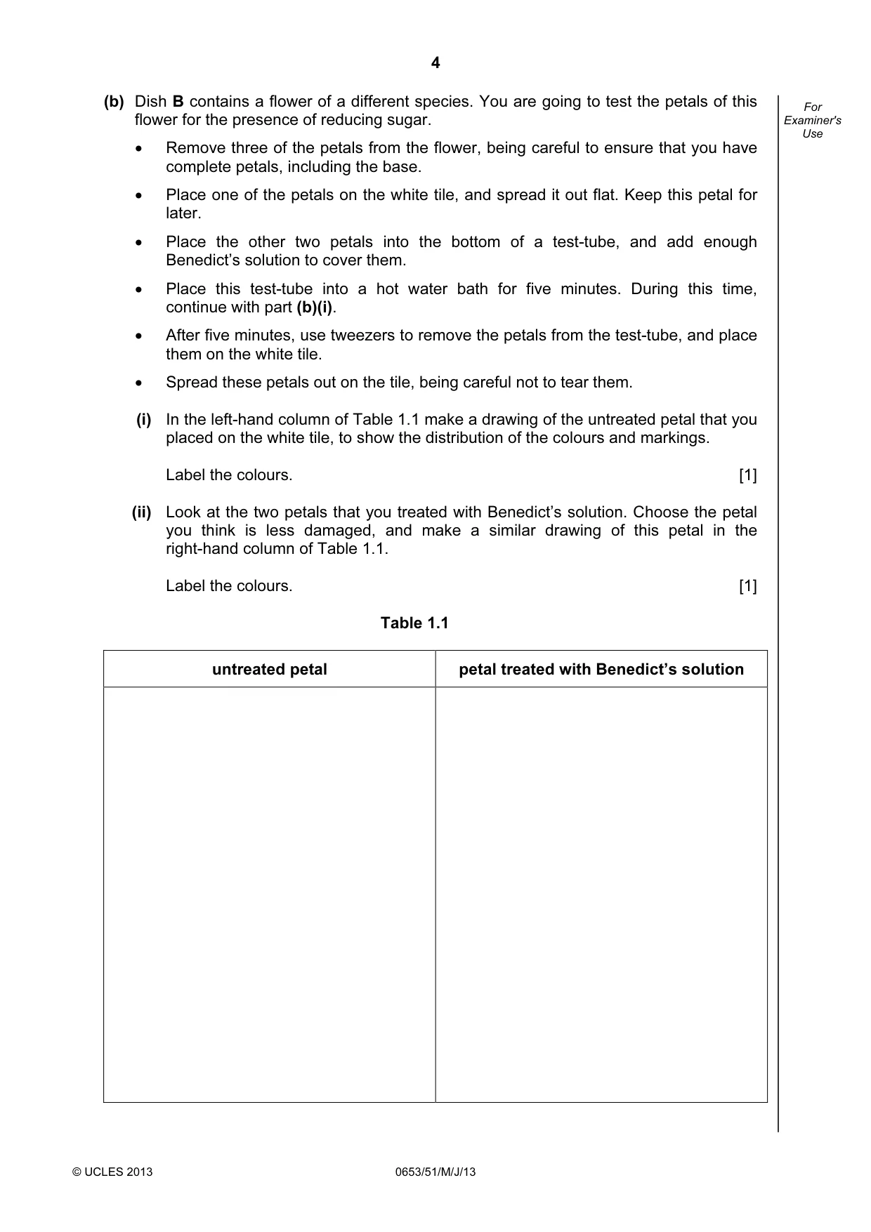Cambridge IGCSE Science - Combined 0653 2013 May/June Paper 5 · Variant 1 question paper, page 4 of 16