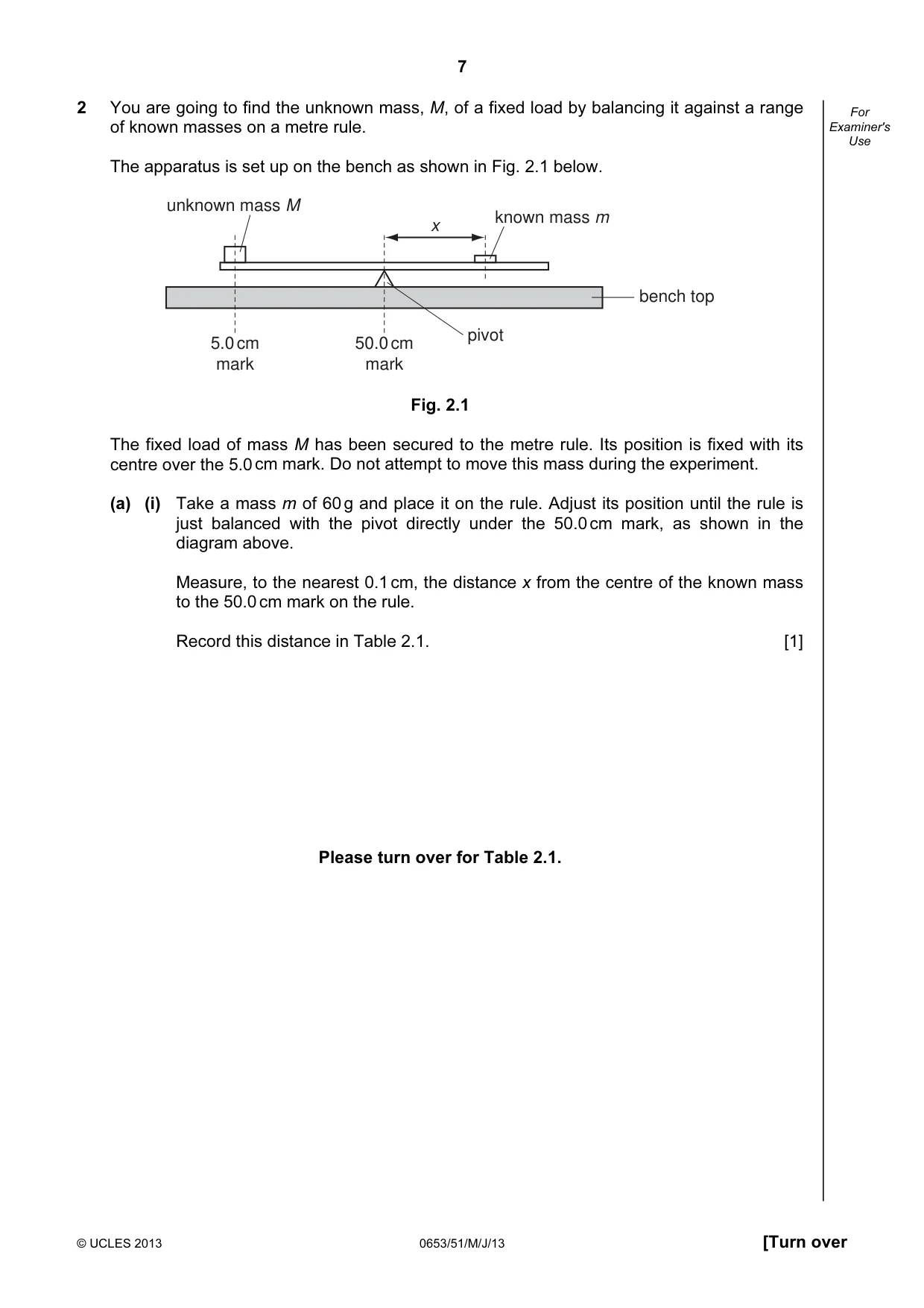 Cambridge IGCSE Science - Combined 0653 2013 May/June Paper 5 · Variant 1 question paper, page 7 of 16
