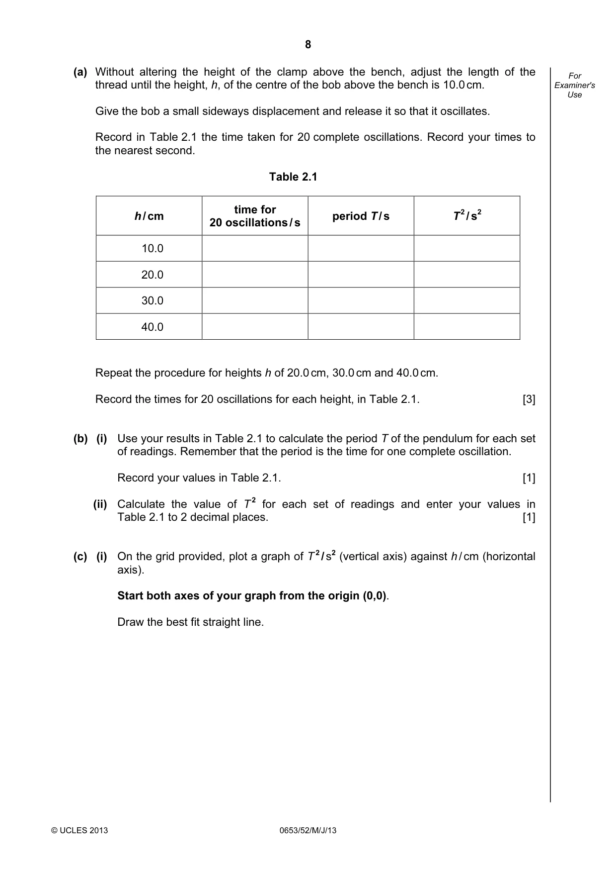 Cambridge IGCSE Science - Combined 0653 2013 May/June Paper 5 · Variant 2 question paper, page 8 of 12