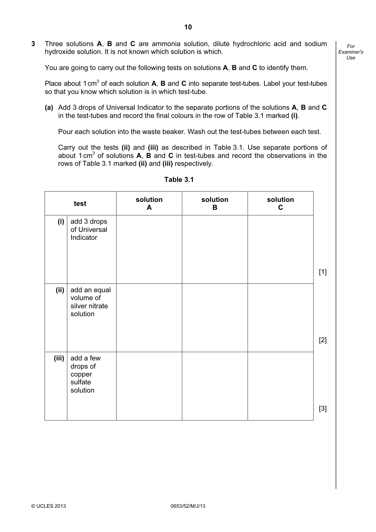 Cambridge IGCSE Science - Combined 0653 2013 May/June Paper 5 · Variant 2 question paper, page 10 of 12