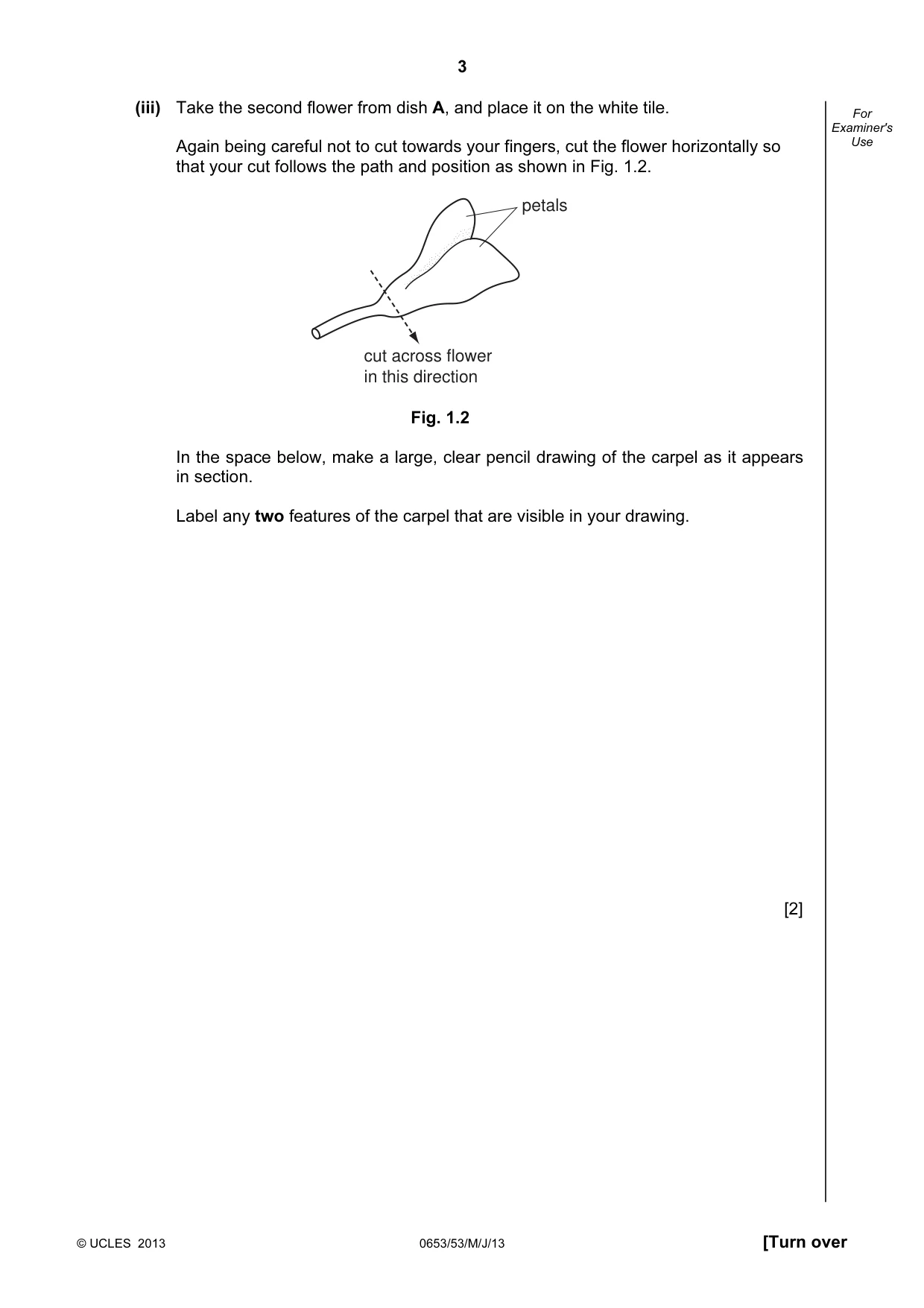 Cambridge IGCSE Science - Combined 0653 2013 May/June Paper 5 · Variant 3 question paper, page 3 of 16