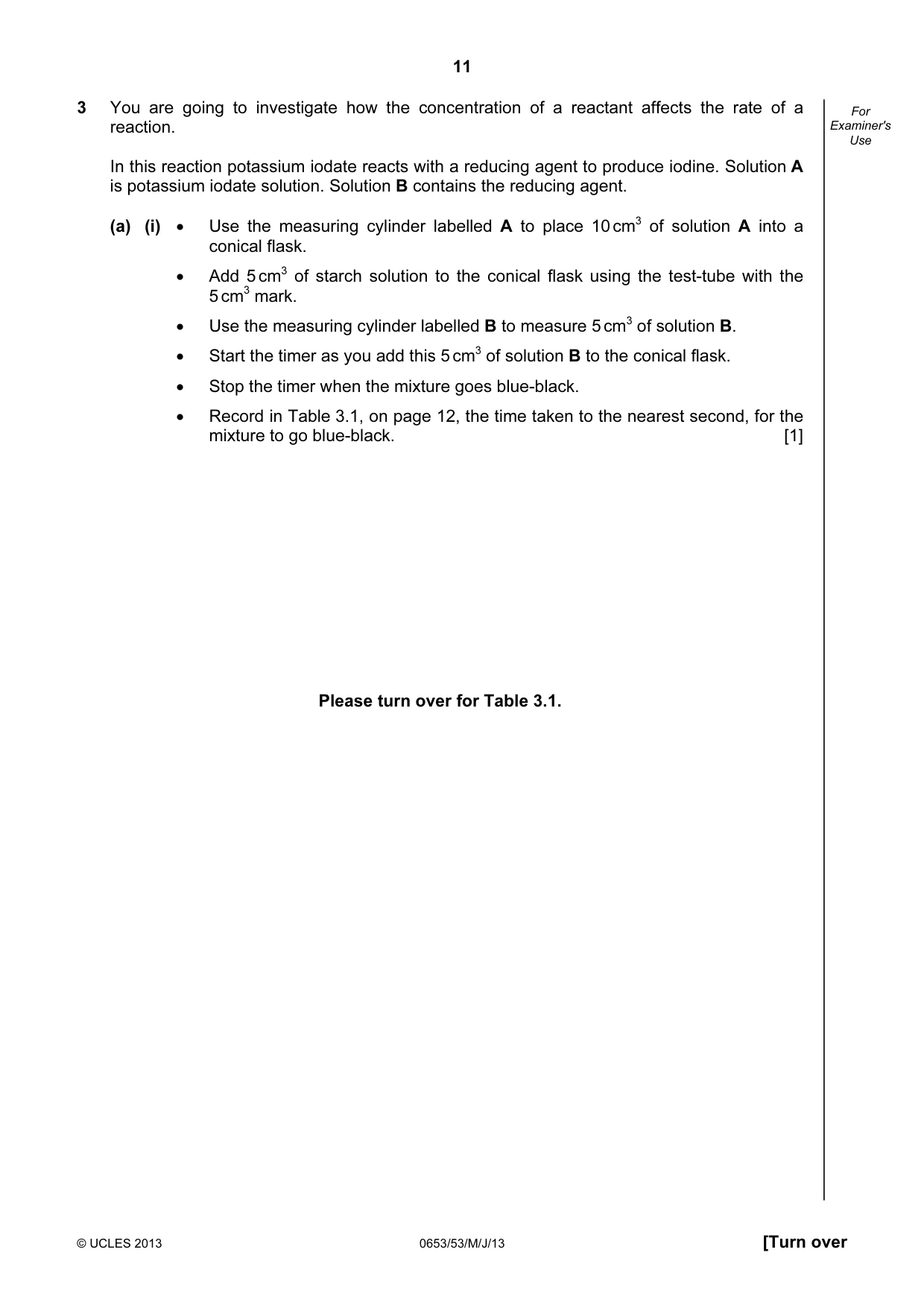 Cambridge IGCSE Science - Combined 0653 2013 May/June Paper 5 · Variant 3 question paper, page 11 of 16