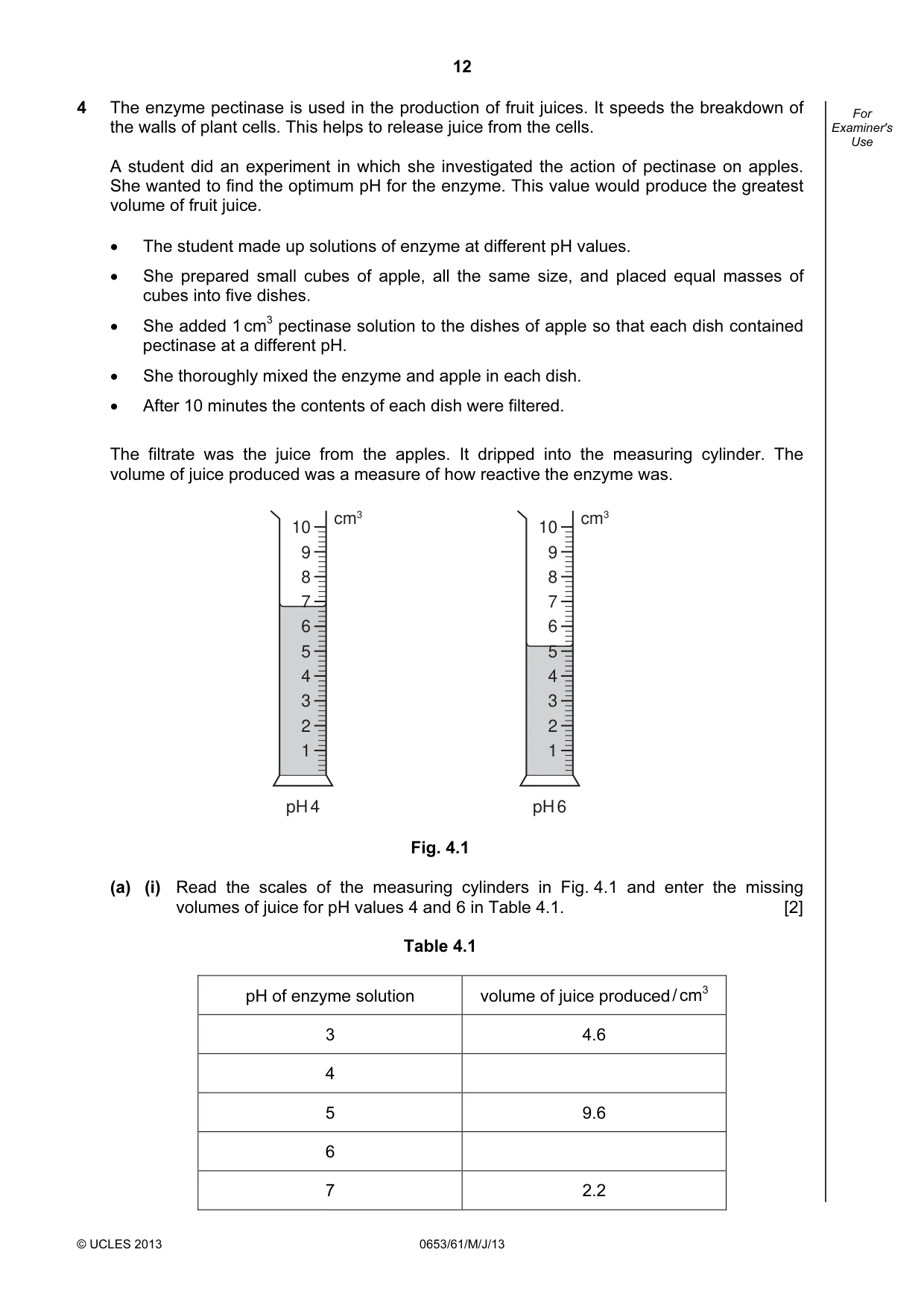 Cambridge IGCSE Science - Combined 0653 2013 May/June Paper 6 · Variant 1 question paper, page 12 of 20
