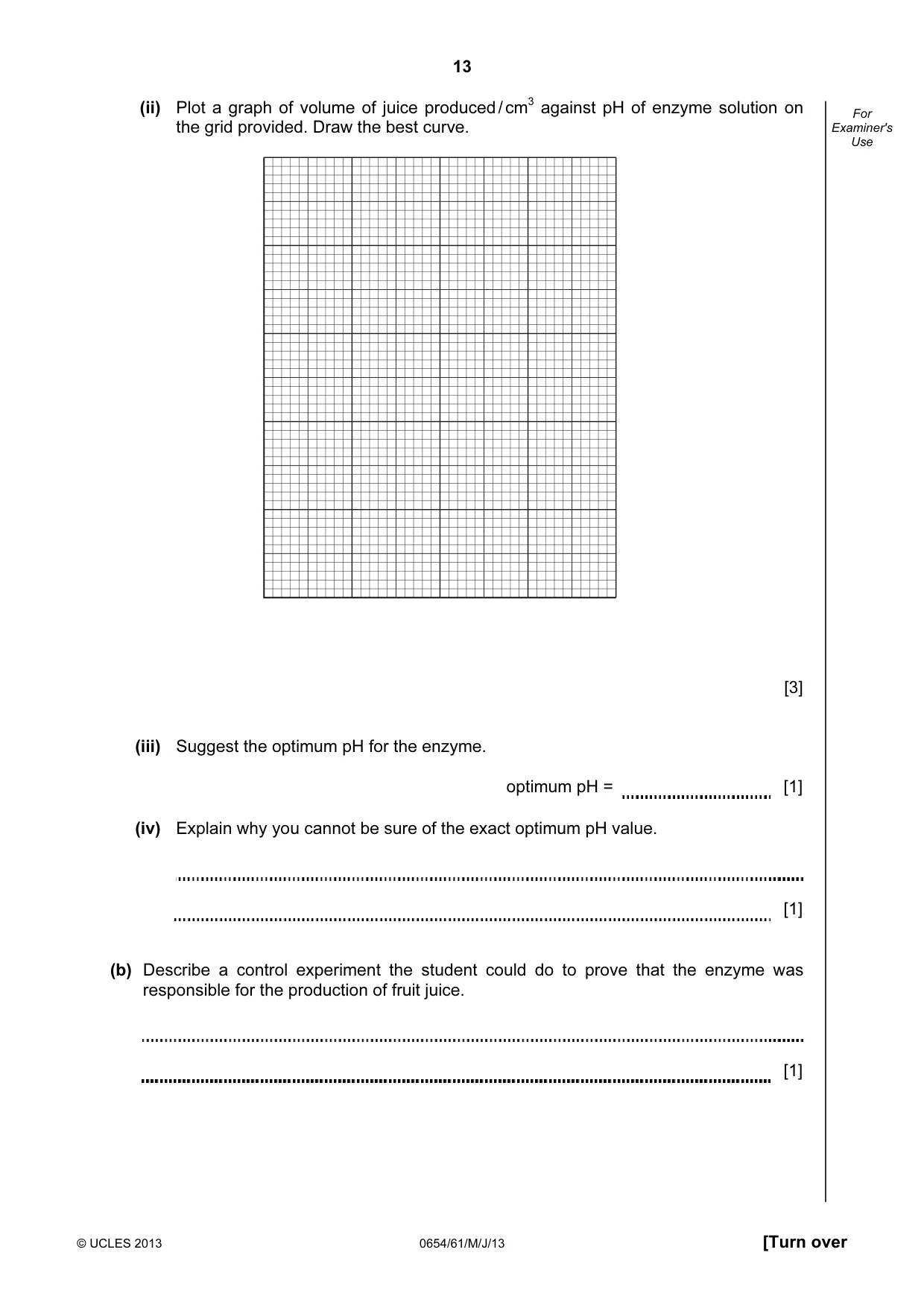 Cambridge IGCSE Science - Combined 0653 2013 May/June Paper 6 · Variant 1 question paper, page 13 of 20