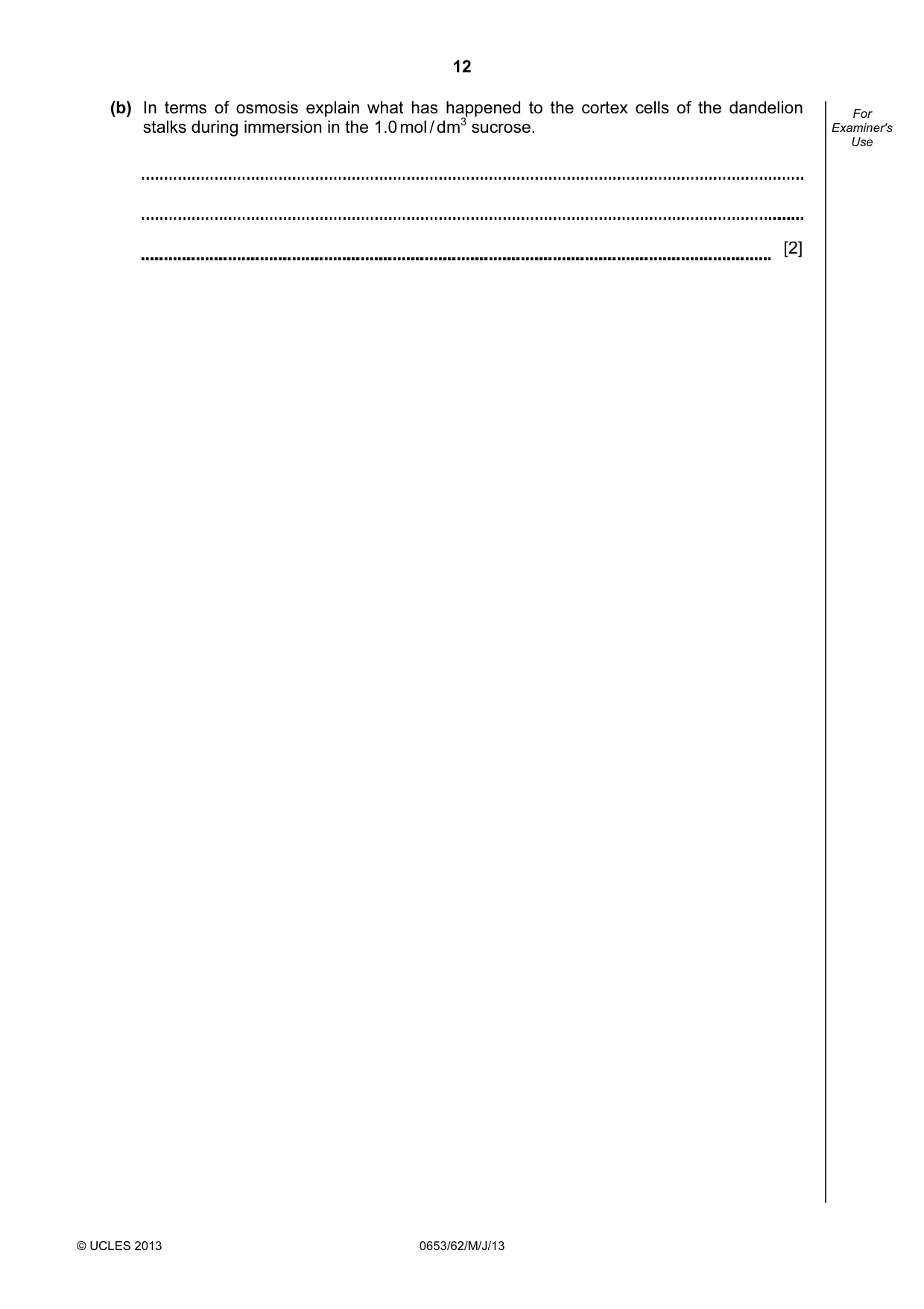 Cambridge IGCSE Science - Combined 0653 2013 May/June Paper 6 · Variant 2 question paper, page 12 of 20