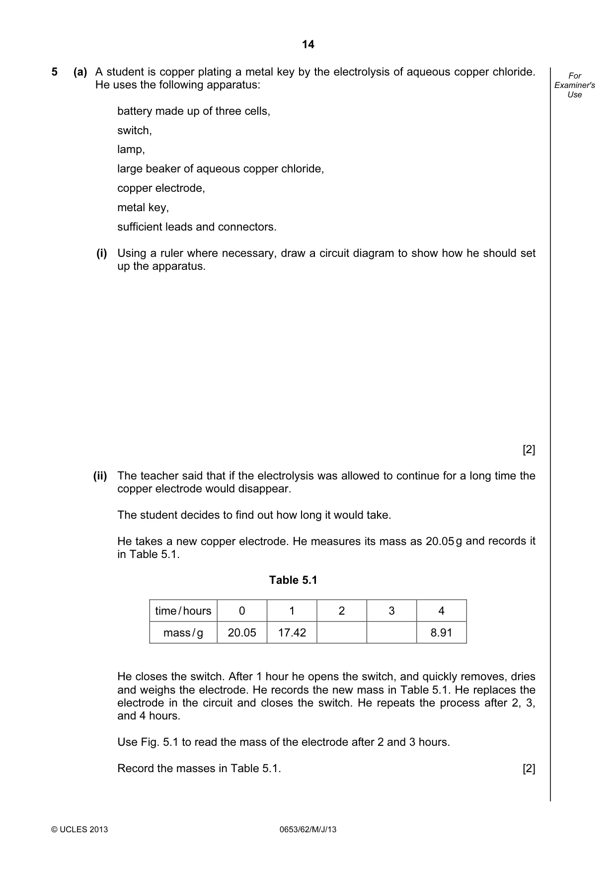 Cambridge IGCSE Science - Combined 0653 2013 May/June Paper 6 · Variant 2 question paper, page 14 of 20